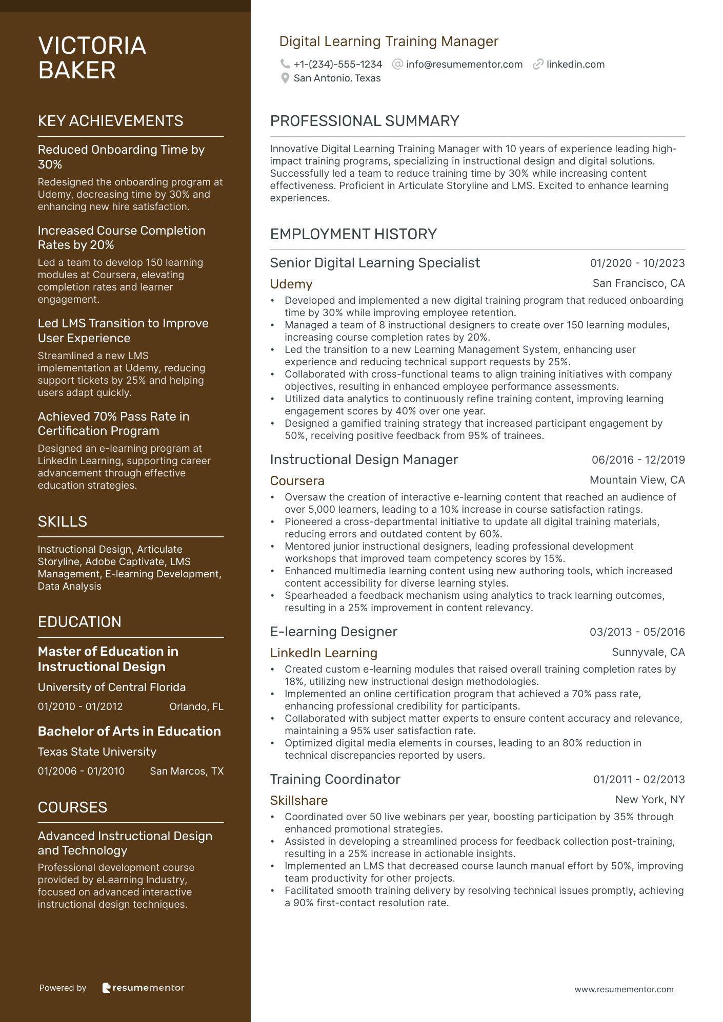 Digital Learning Training Manager
