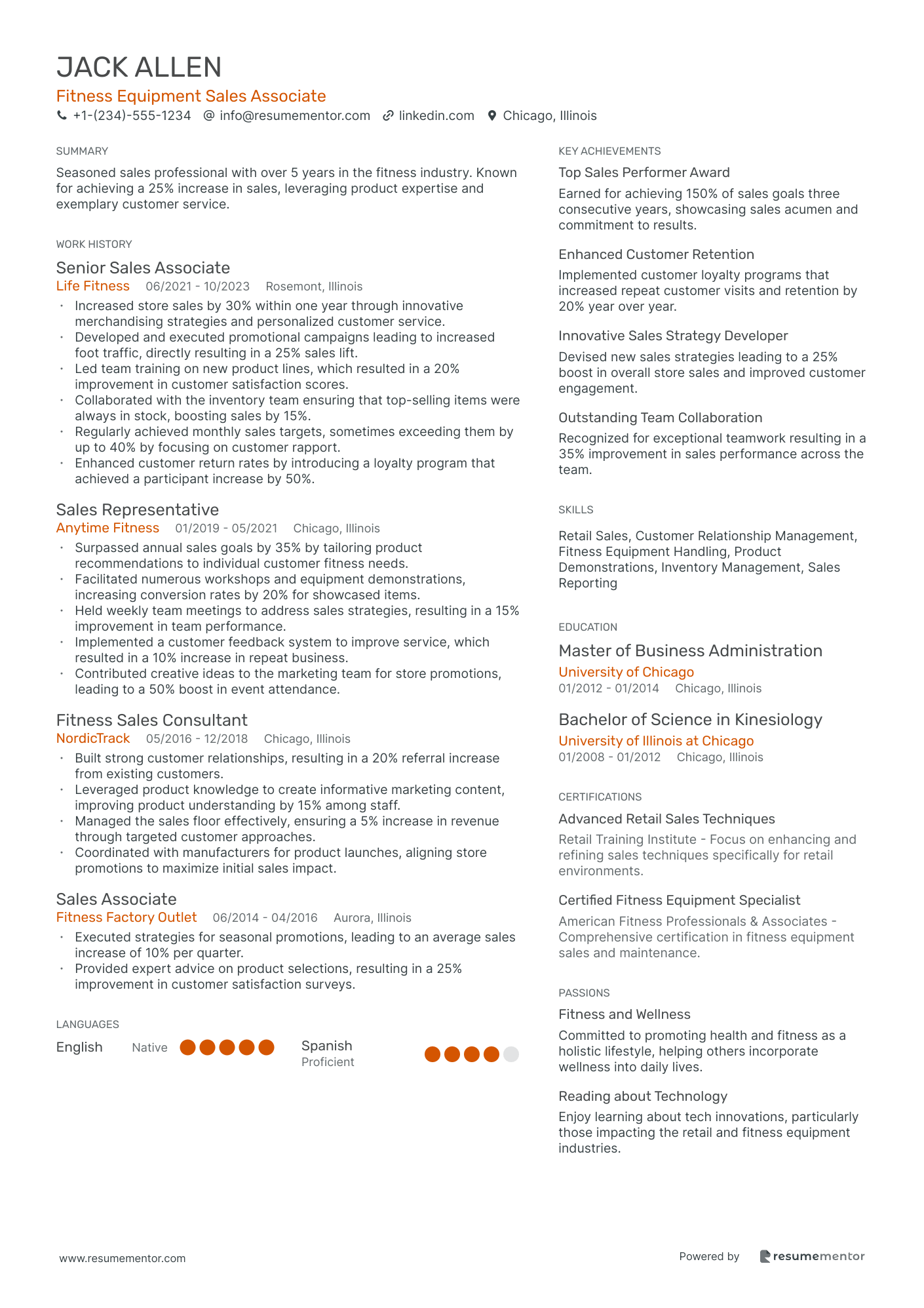 Fitness Equipment Sales Associate