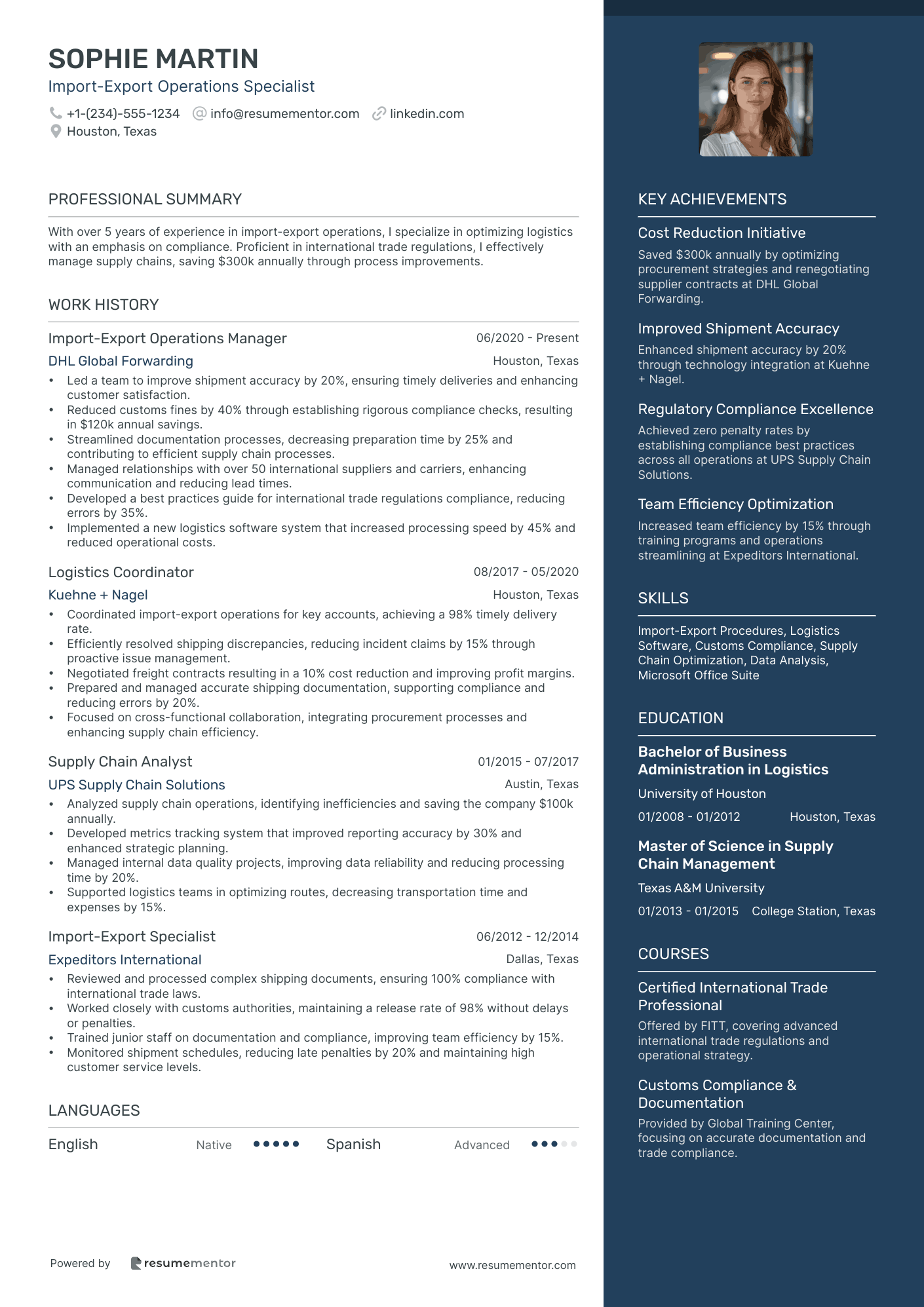 Import Export Operations Specialist