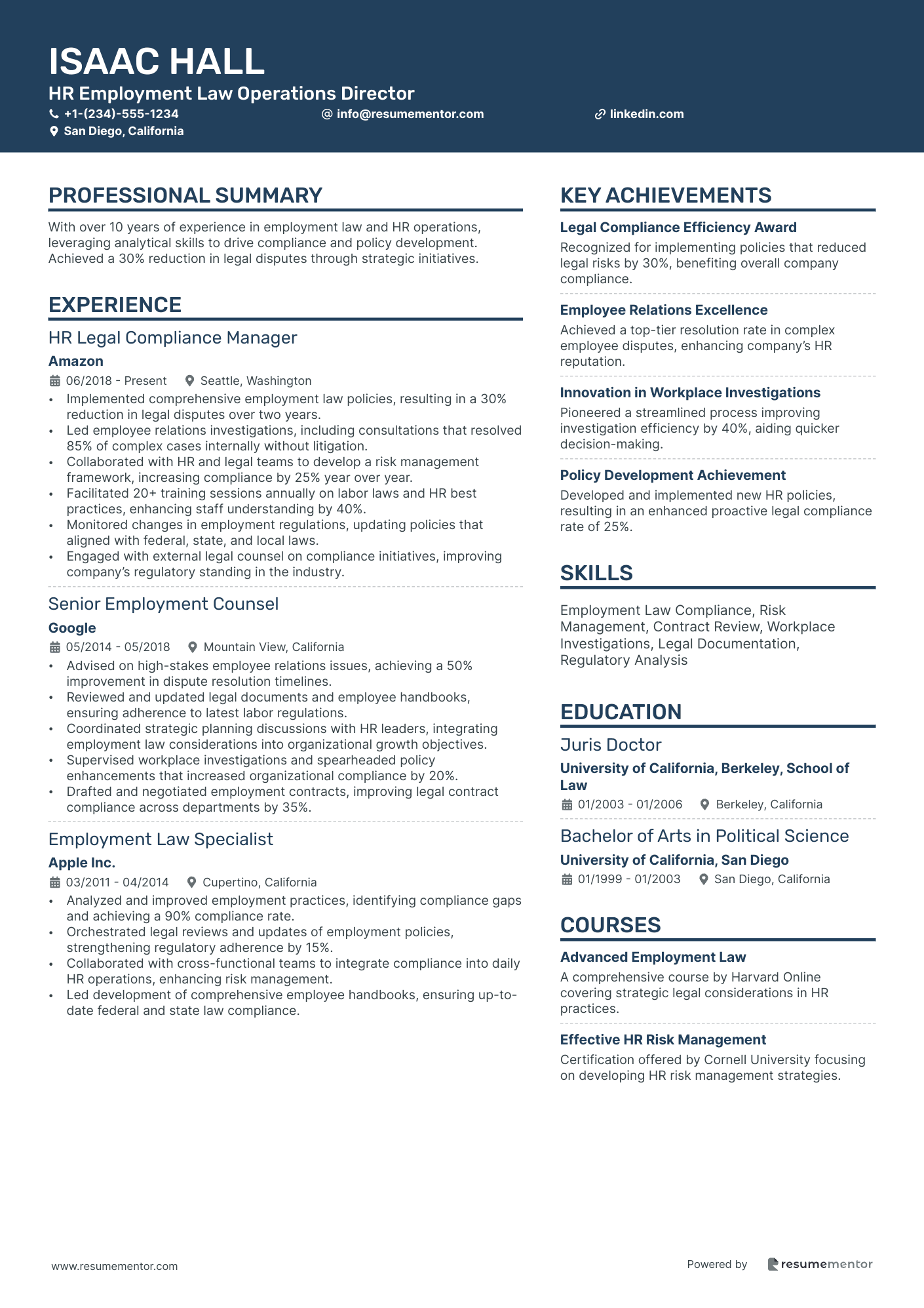 HR Employment Law Operations Director