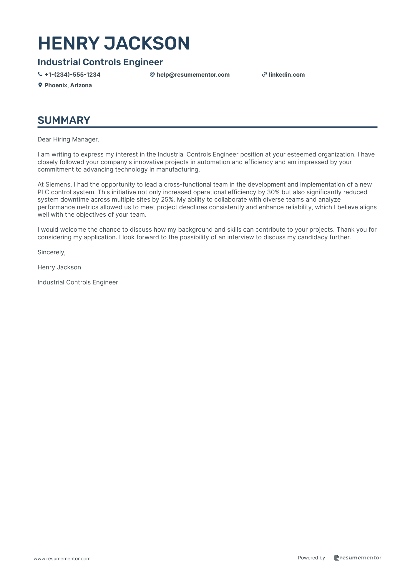 Industrial Controls Engineer