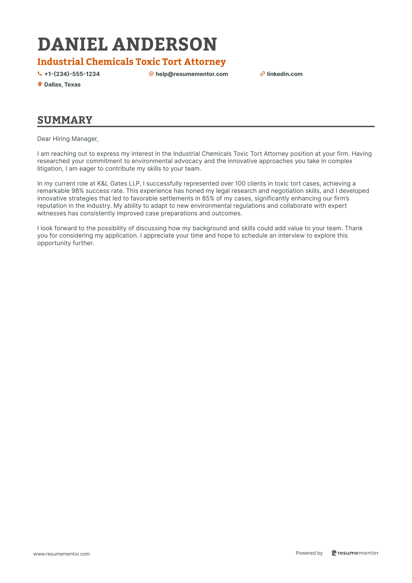 Industrial Chemicals Toxic Tort Attorney