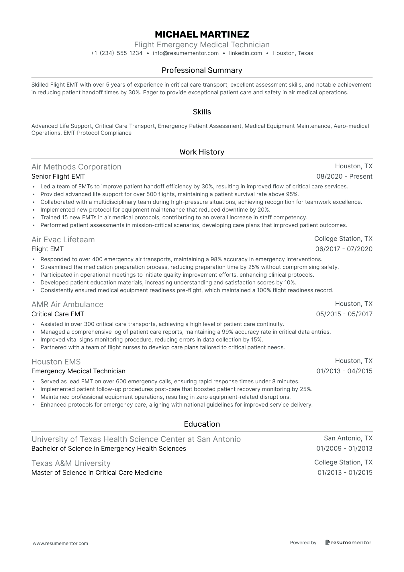 Flight Emergency Medical Technician