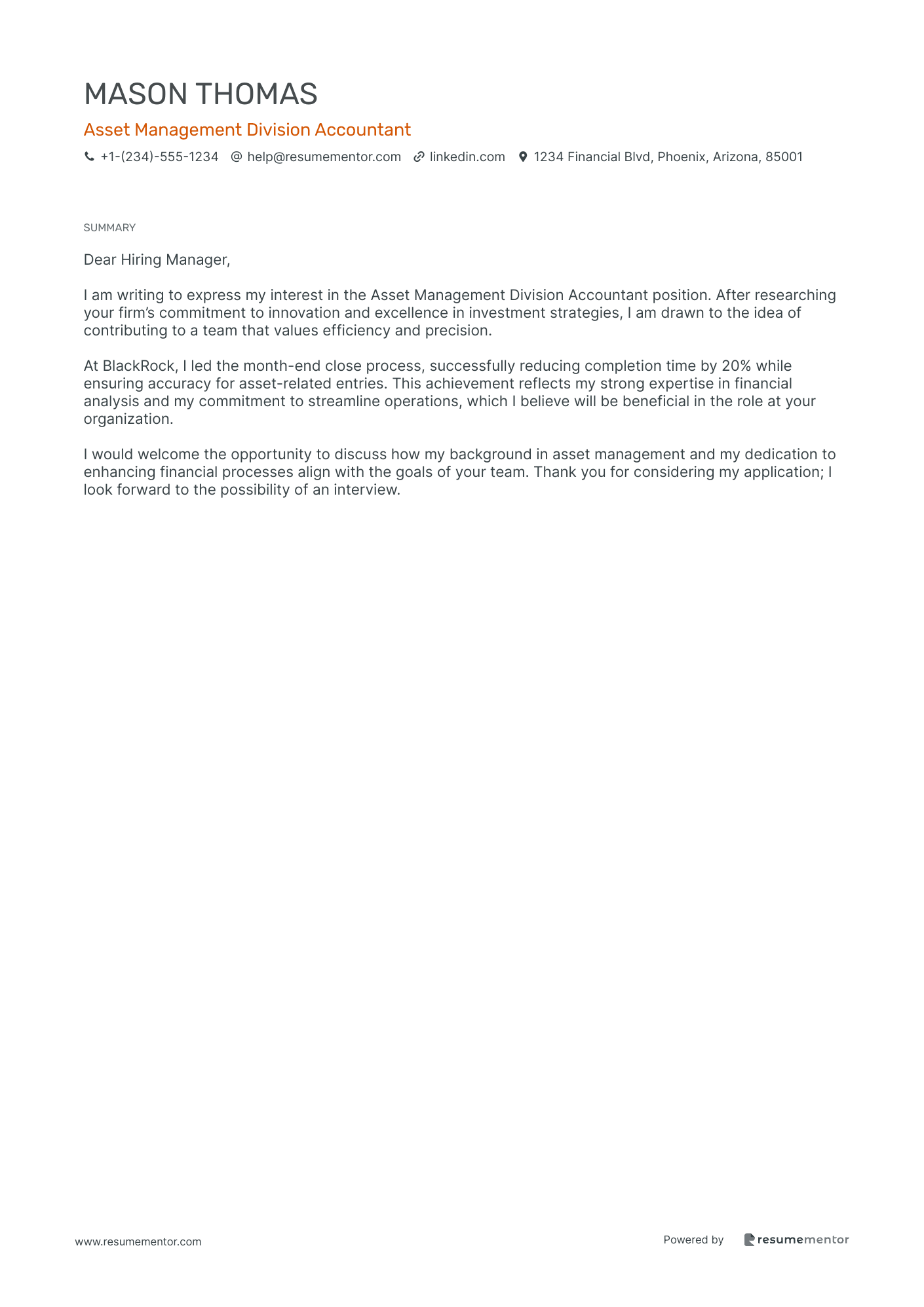 Asset Management Division Accountant