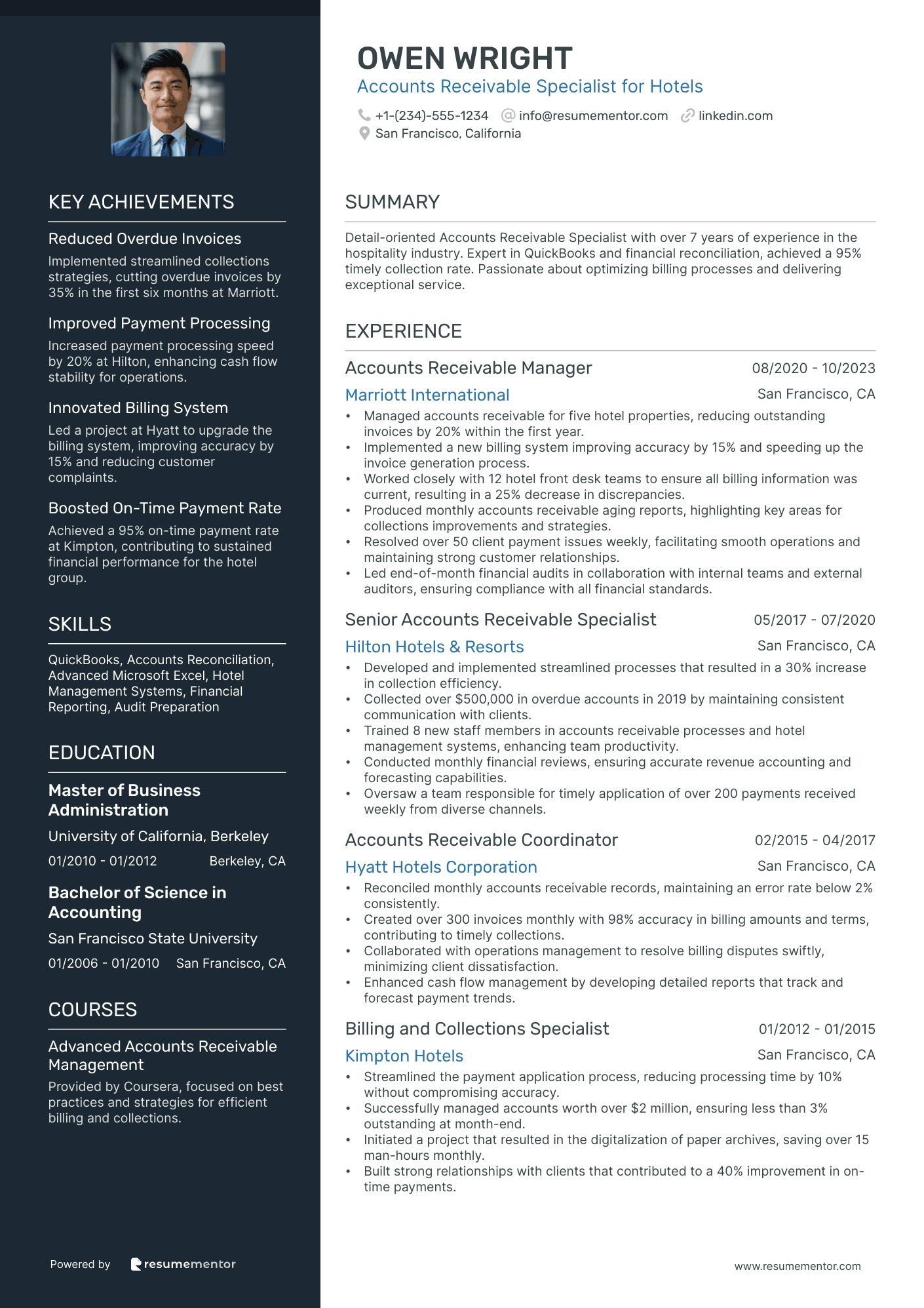 Accounts Receivable Specialist for Hotels