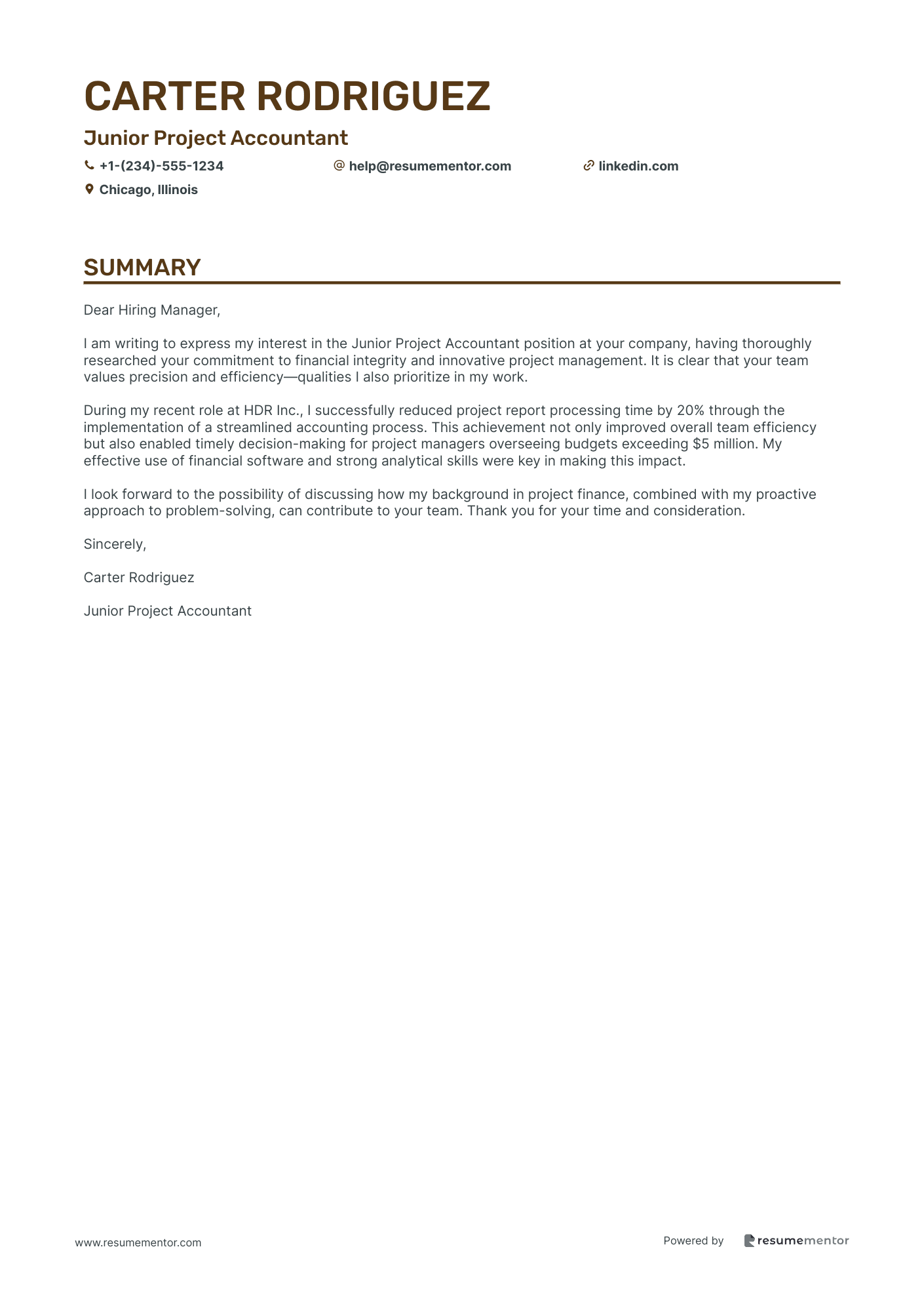 Junior Project Accountant