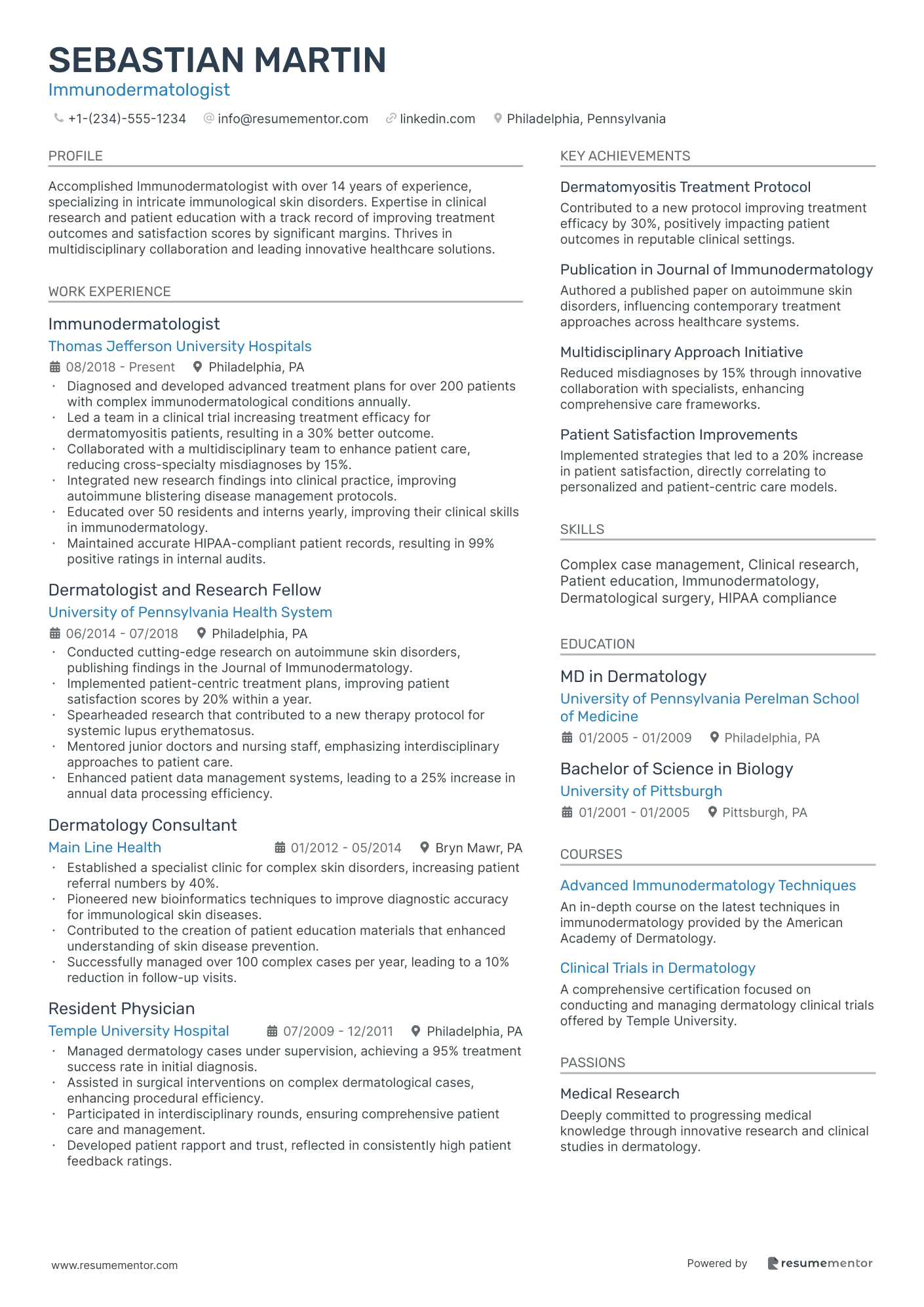 Immunodermatologist