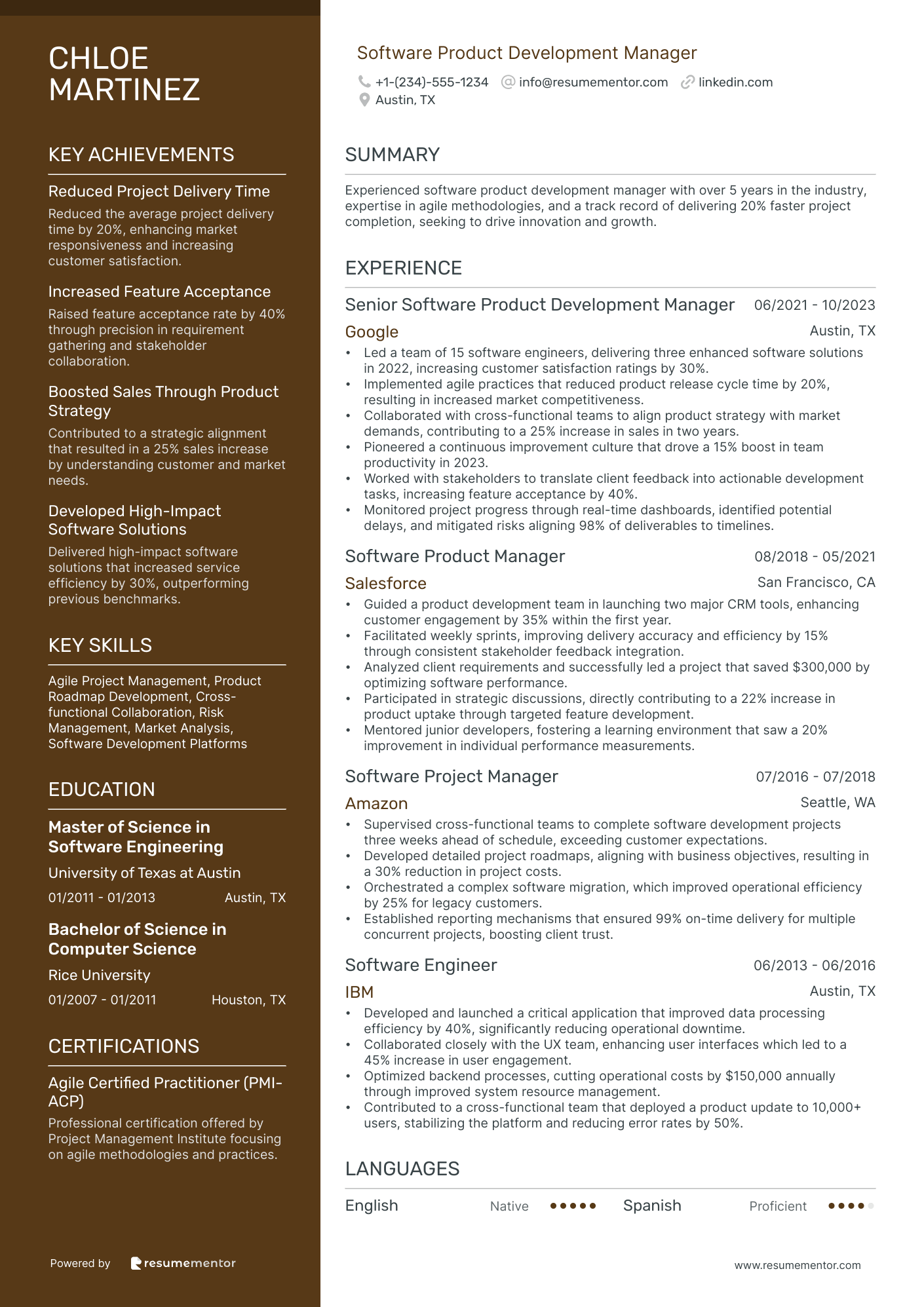Software Product Development Manager