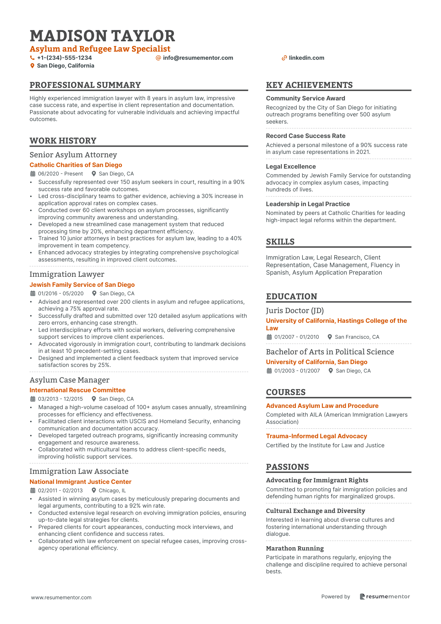 Asylum and Refugee Law Specialist