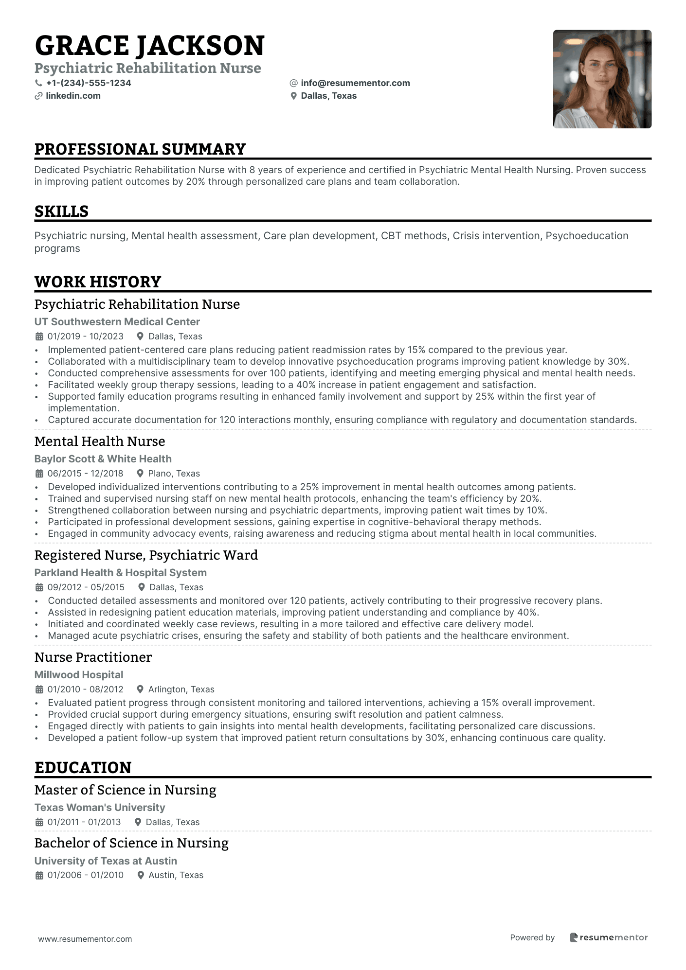 Psychiatric Rehabilitation Nurse