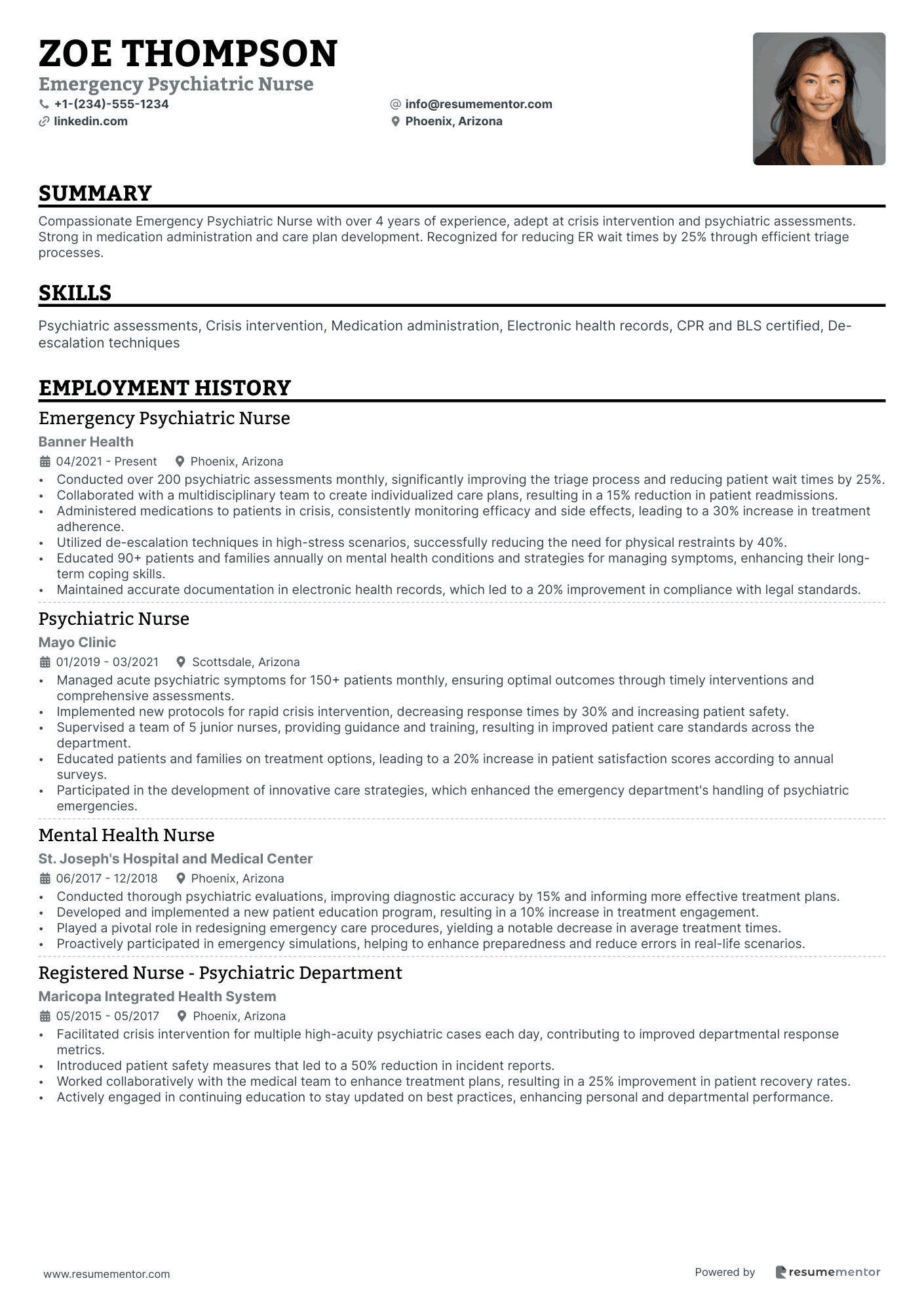 Emergency Psychiatric Nurse