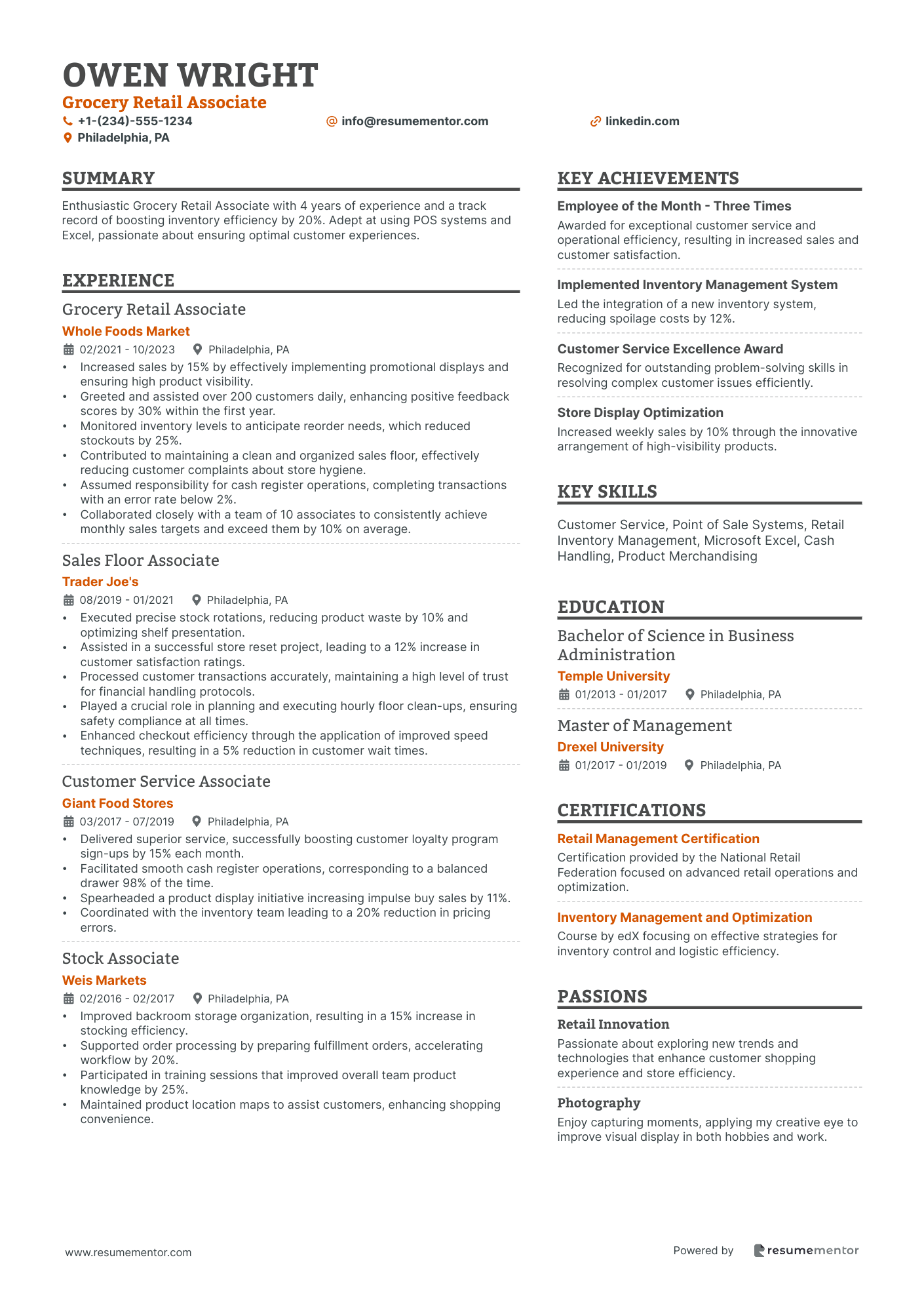 Grocery Retail Associate