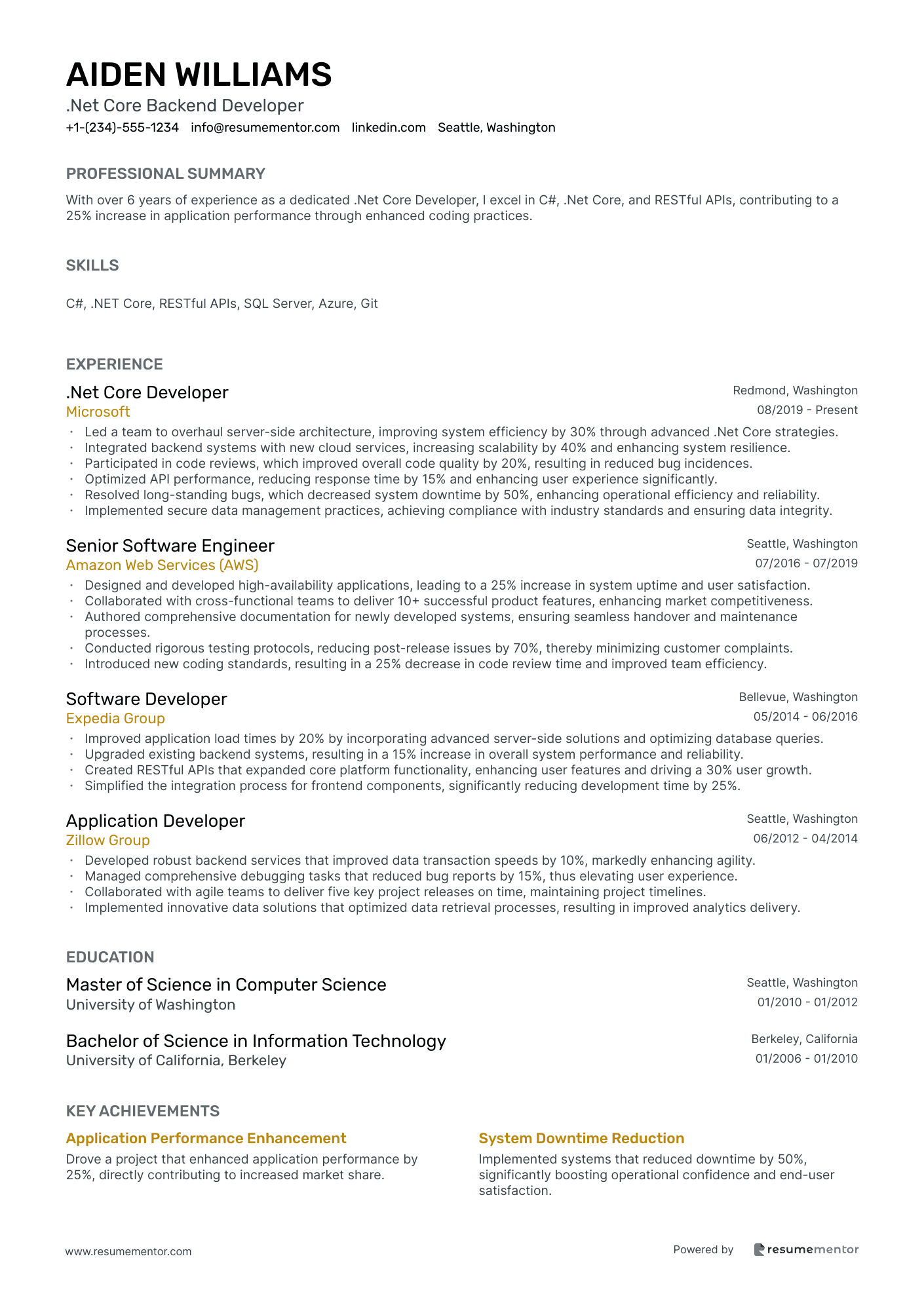 .Net Core Backend Developer