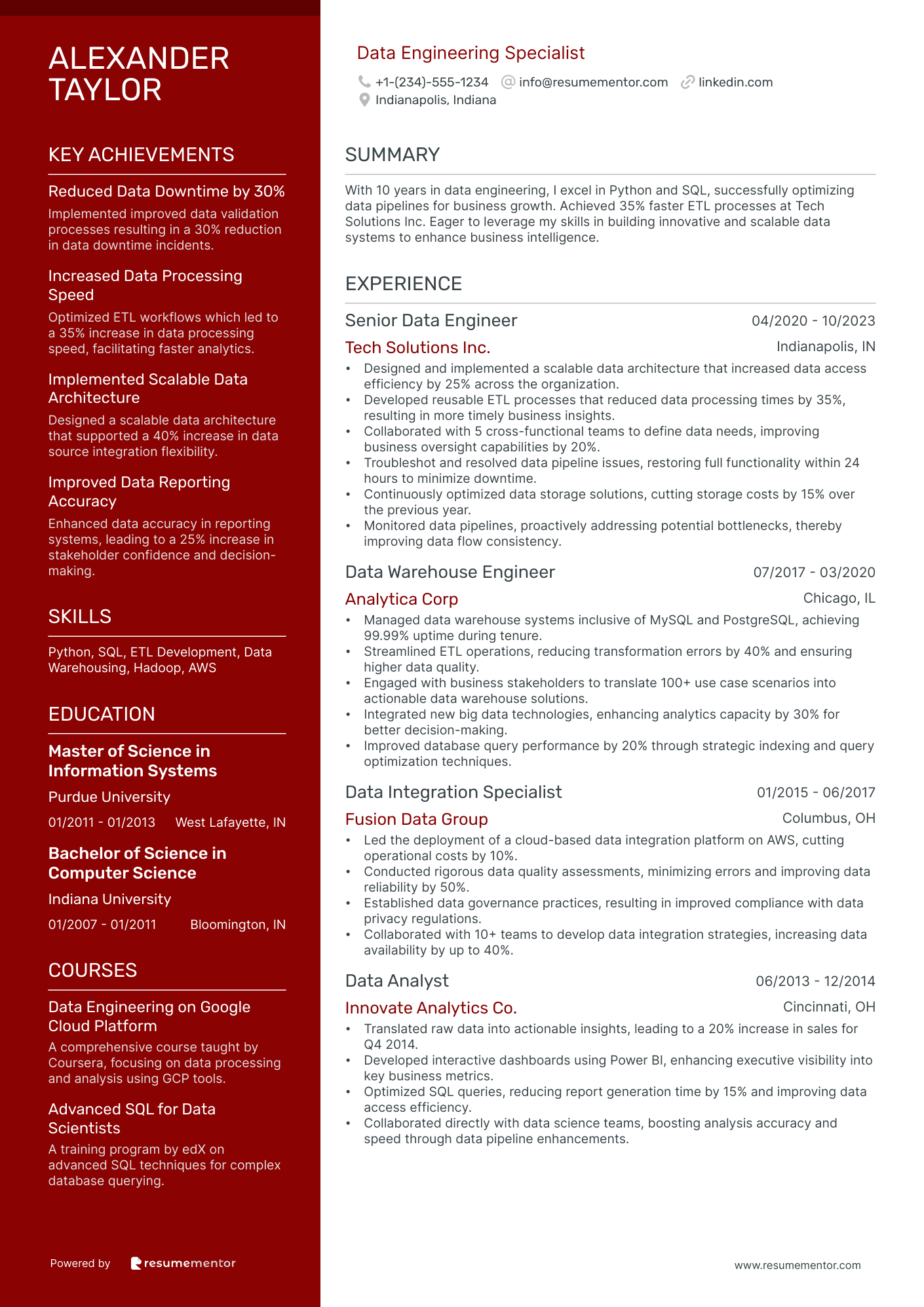 Data Engineering Specialist