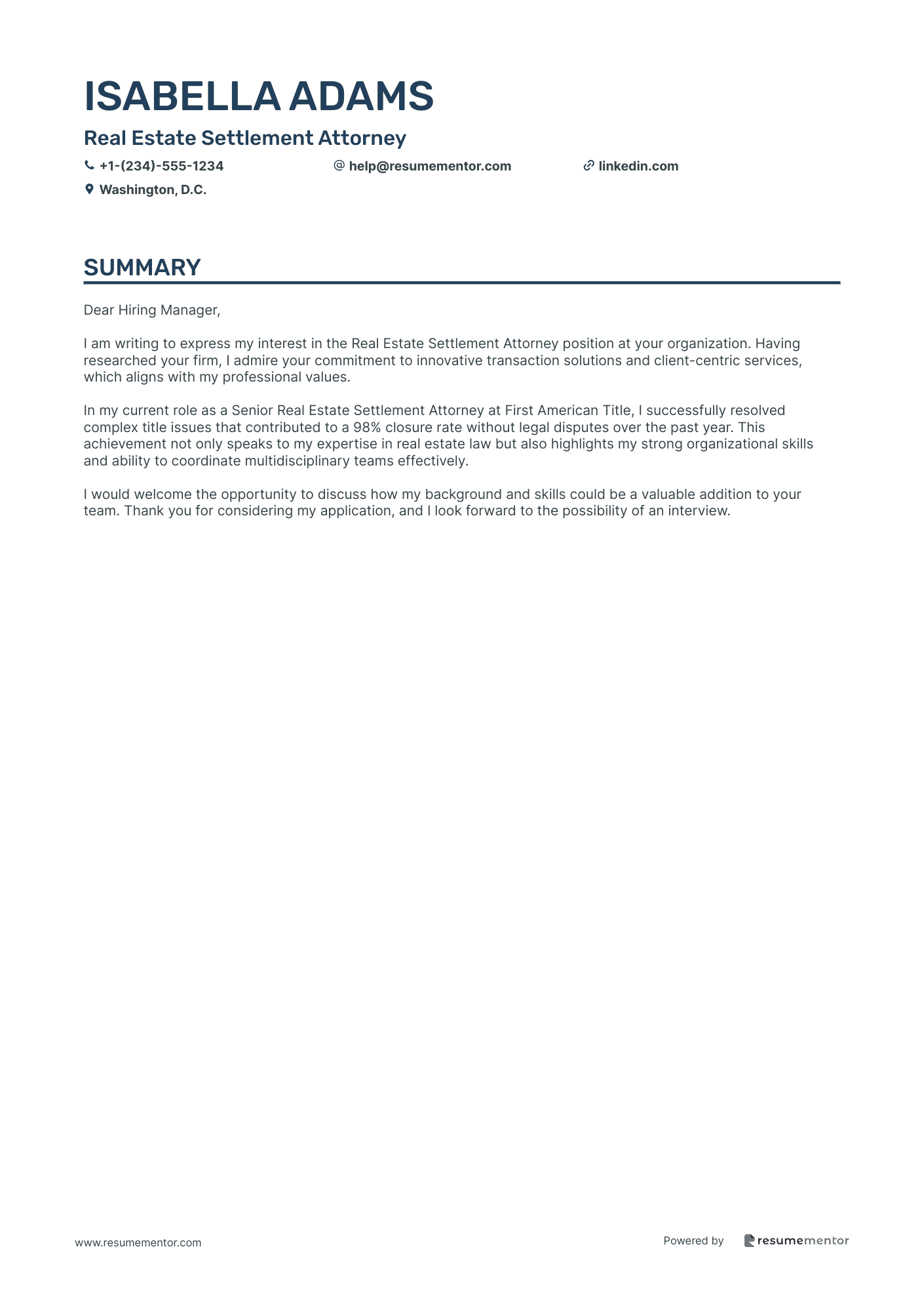 Real Estate Settlement Attorney