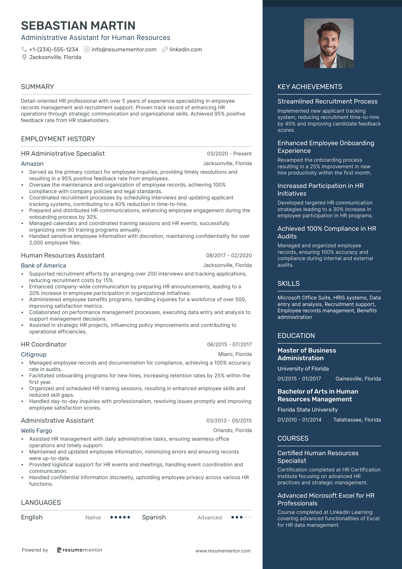 Administrative Assistant for Human Resources