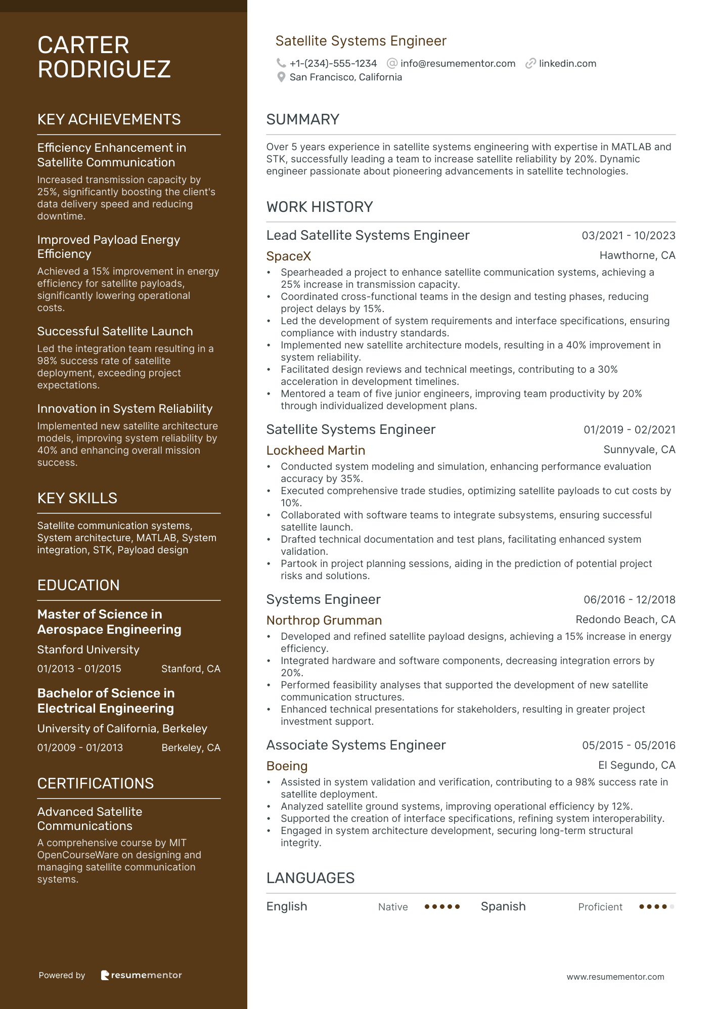 Satellite Systems Engineer