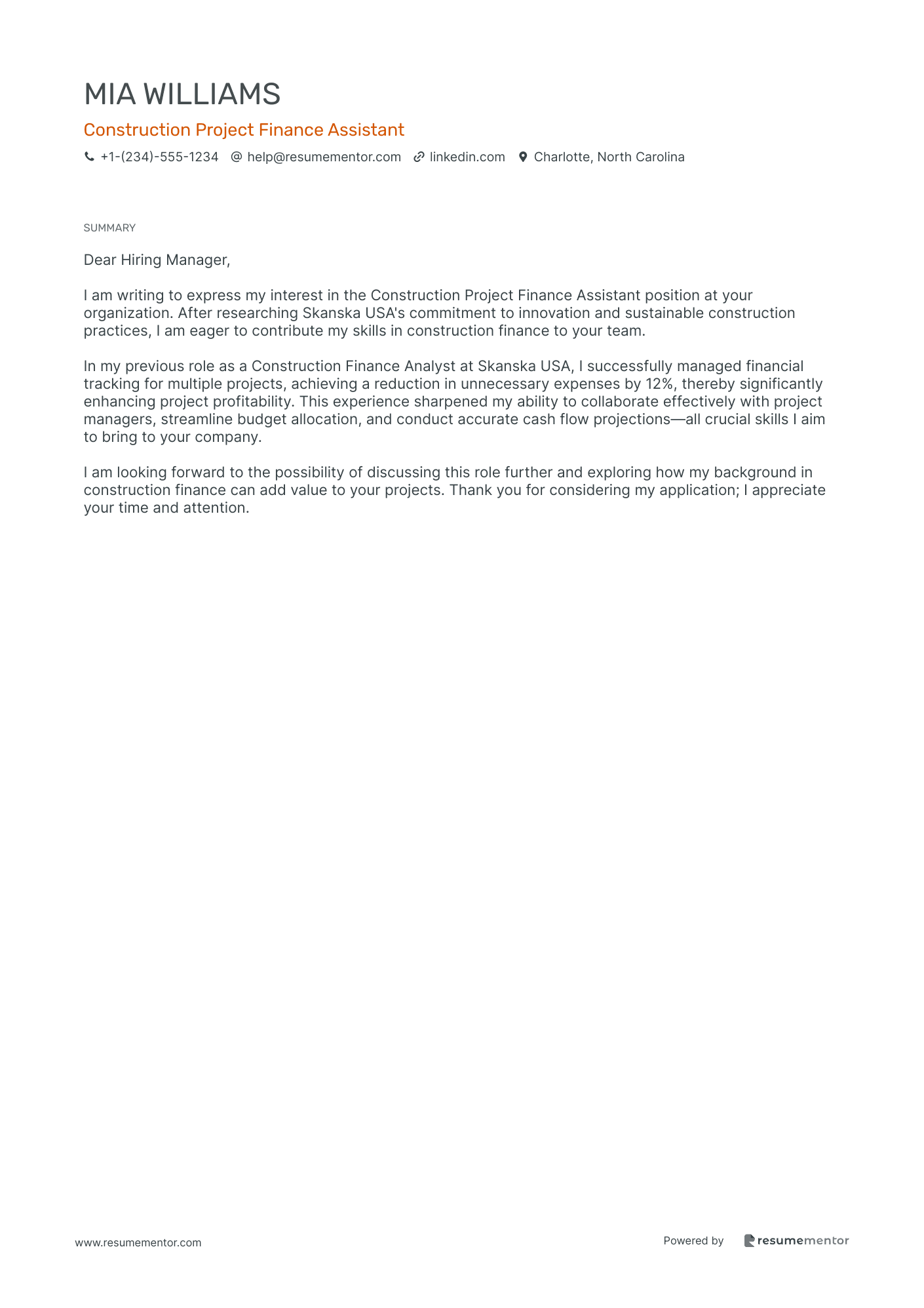 Construction Project Finance Assistant