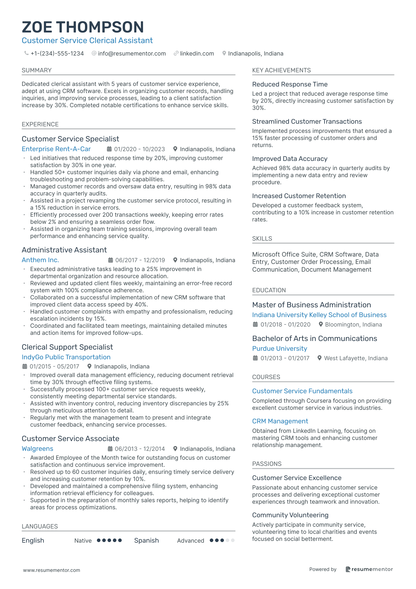 Customer Service Clerical Assistant