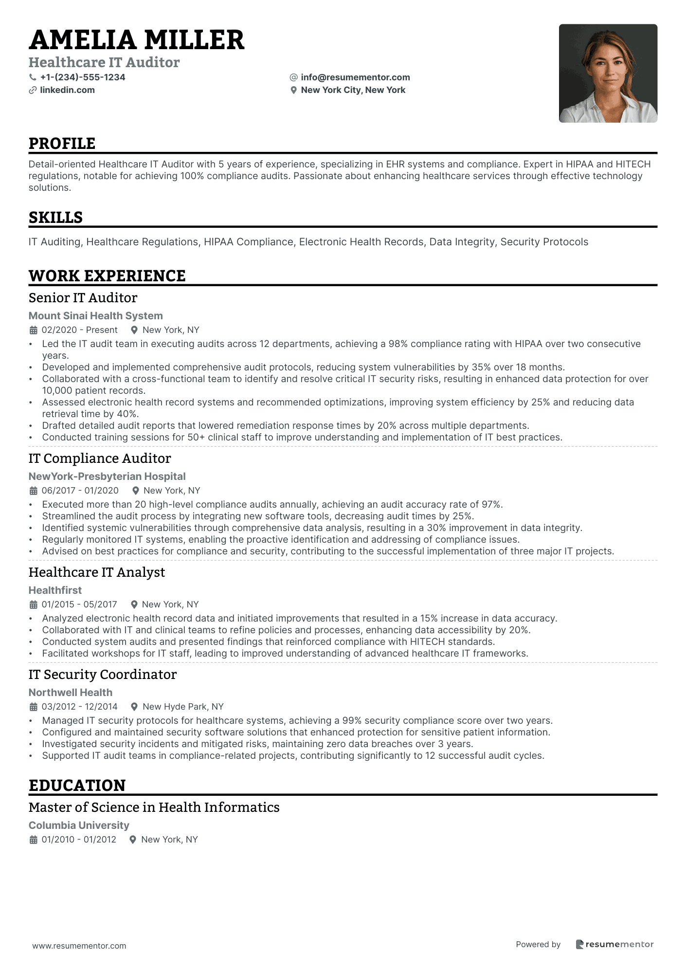 Healthcare IT Auditor