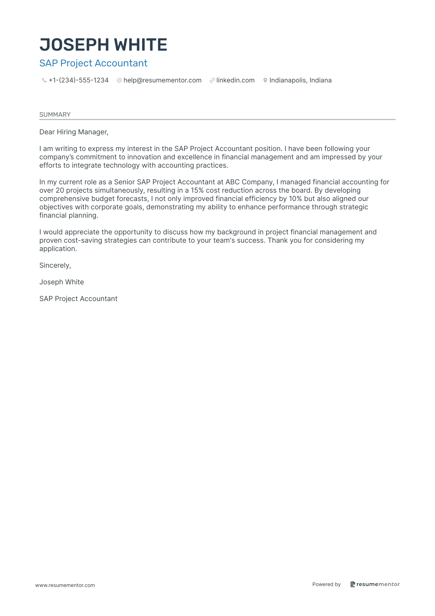 SAP Project Accountant