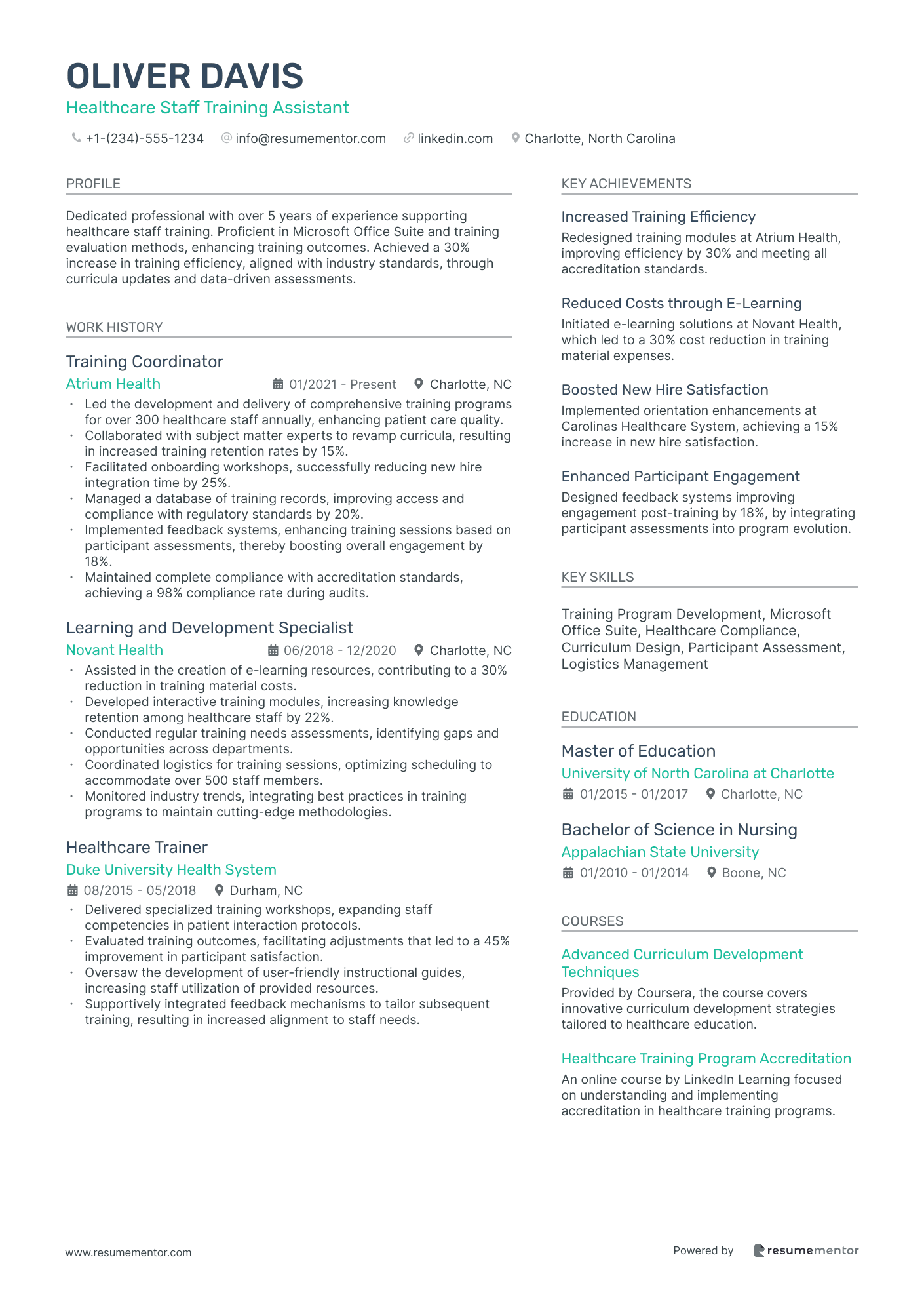 Healthcare Staff Training Assistant