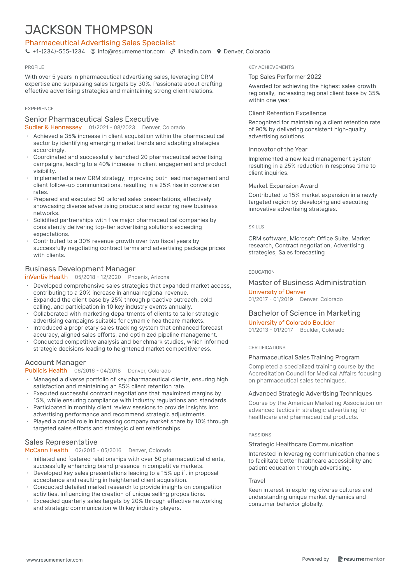 Pharmaceutical Advertising Sales Specialist