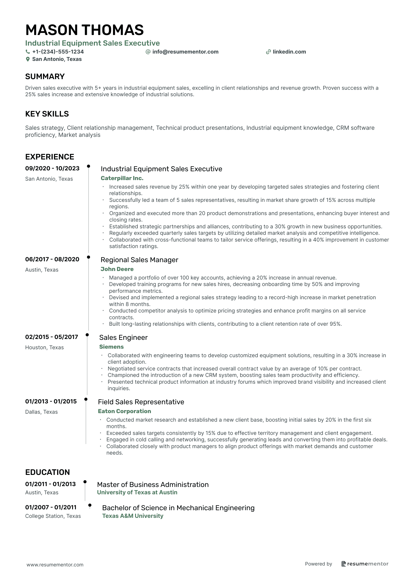 Industrial Equipment Sales Executive