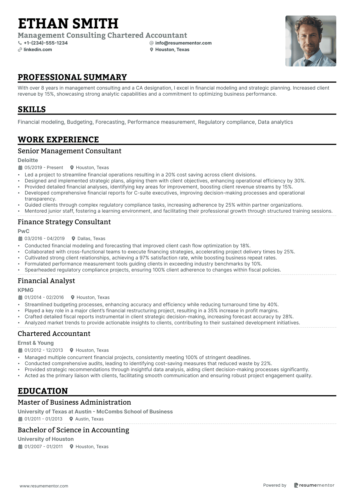 Management Consulting Chartered Accountant