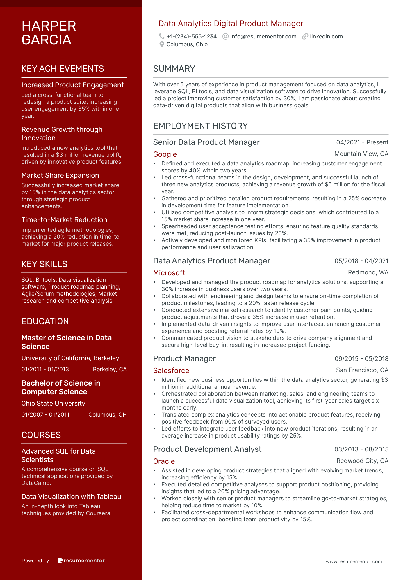 Data Analytics Digital Product Manager