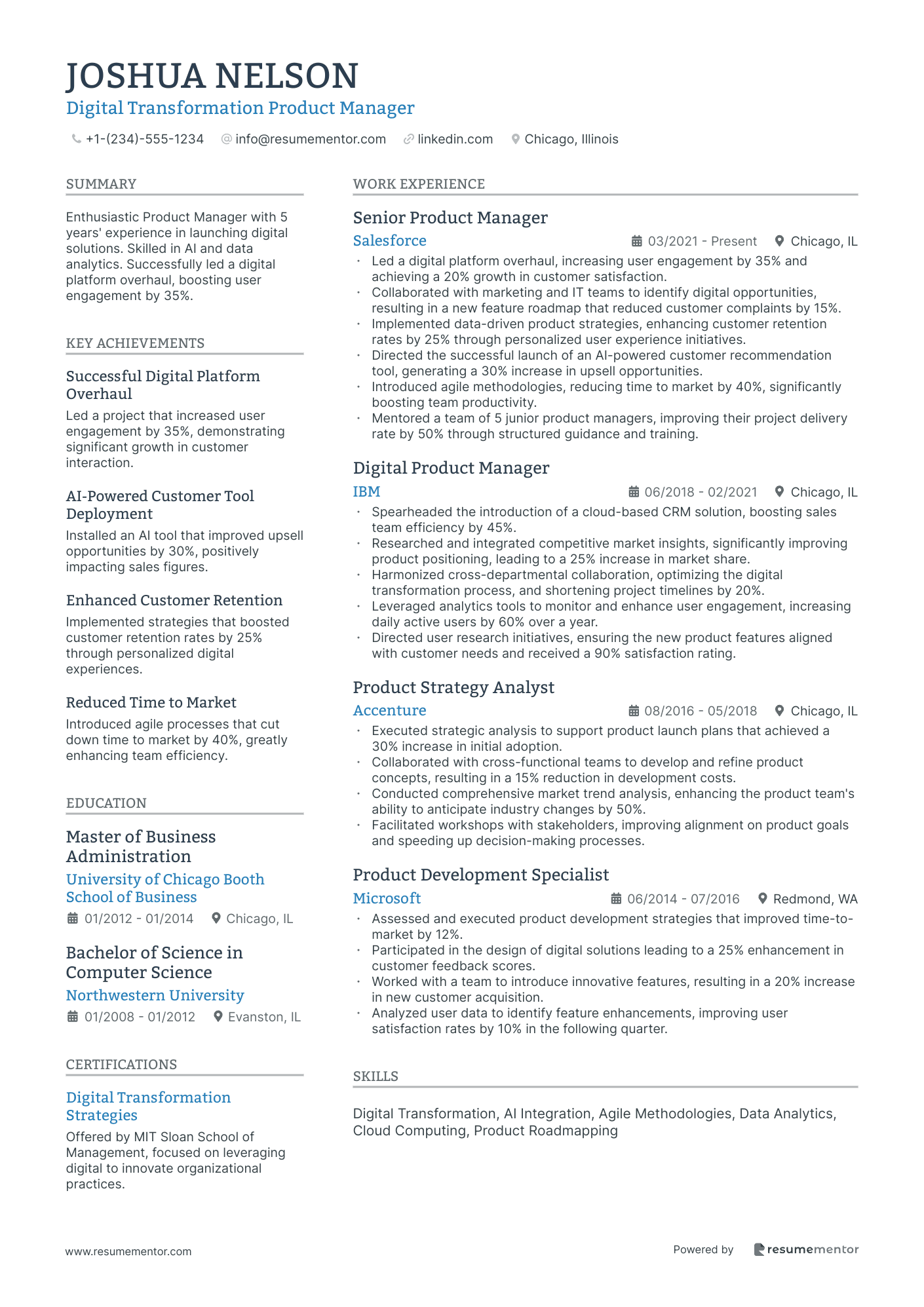 Digital Transformation Product Manager