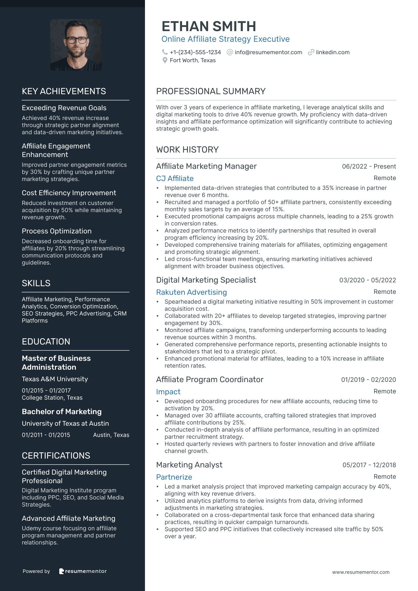Online Affiliate Strategy Executive