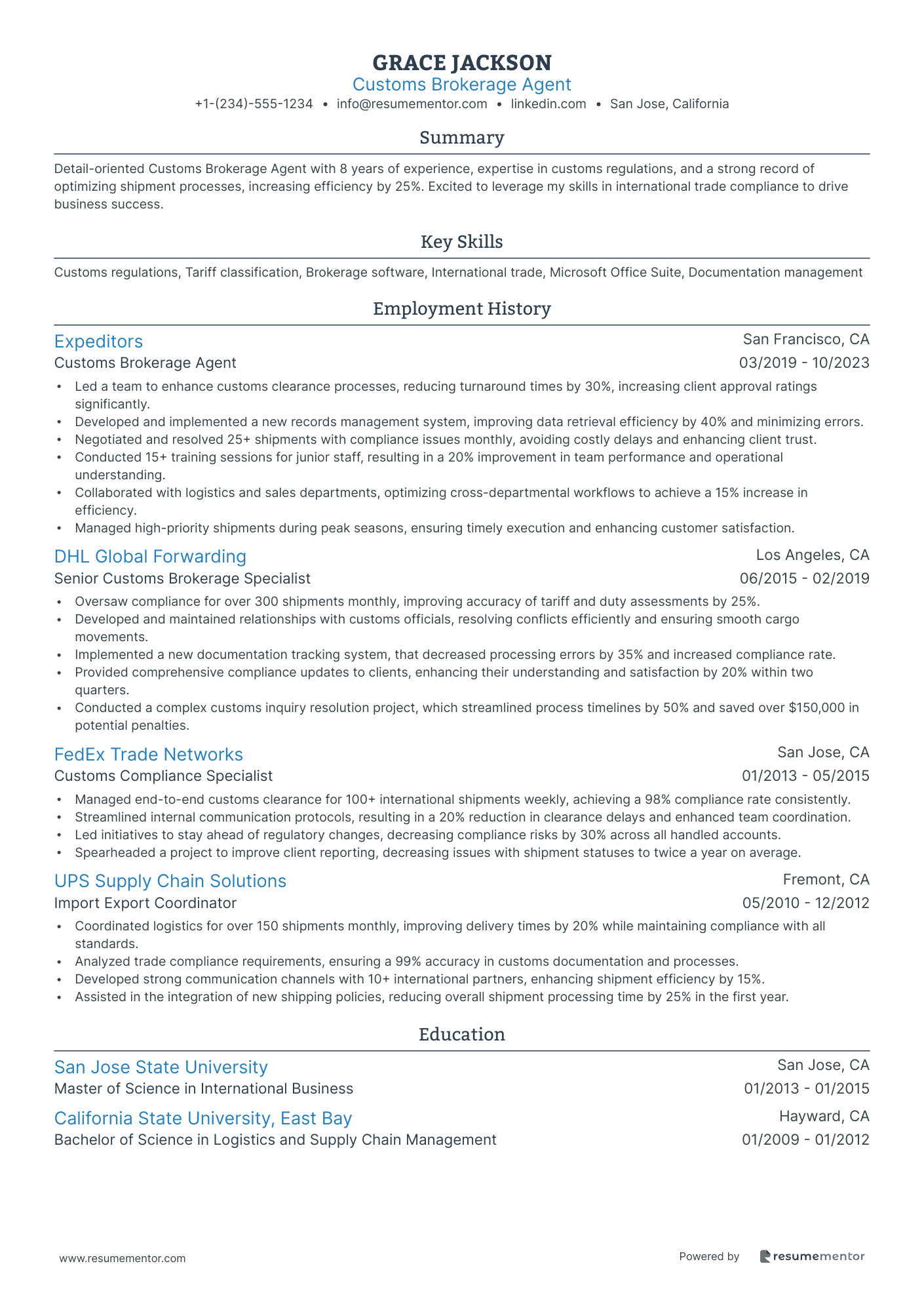 Customs Brokerage Agent