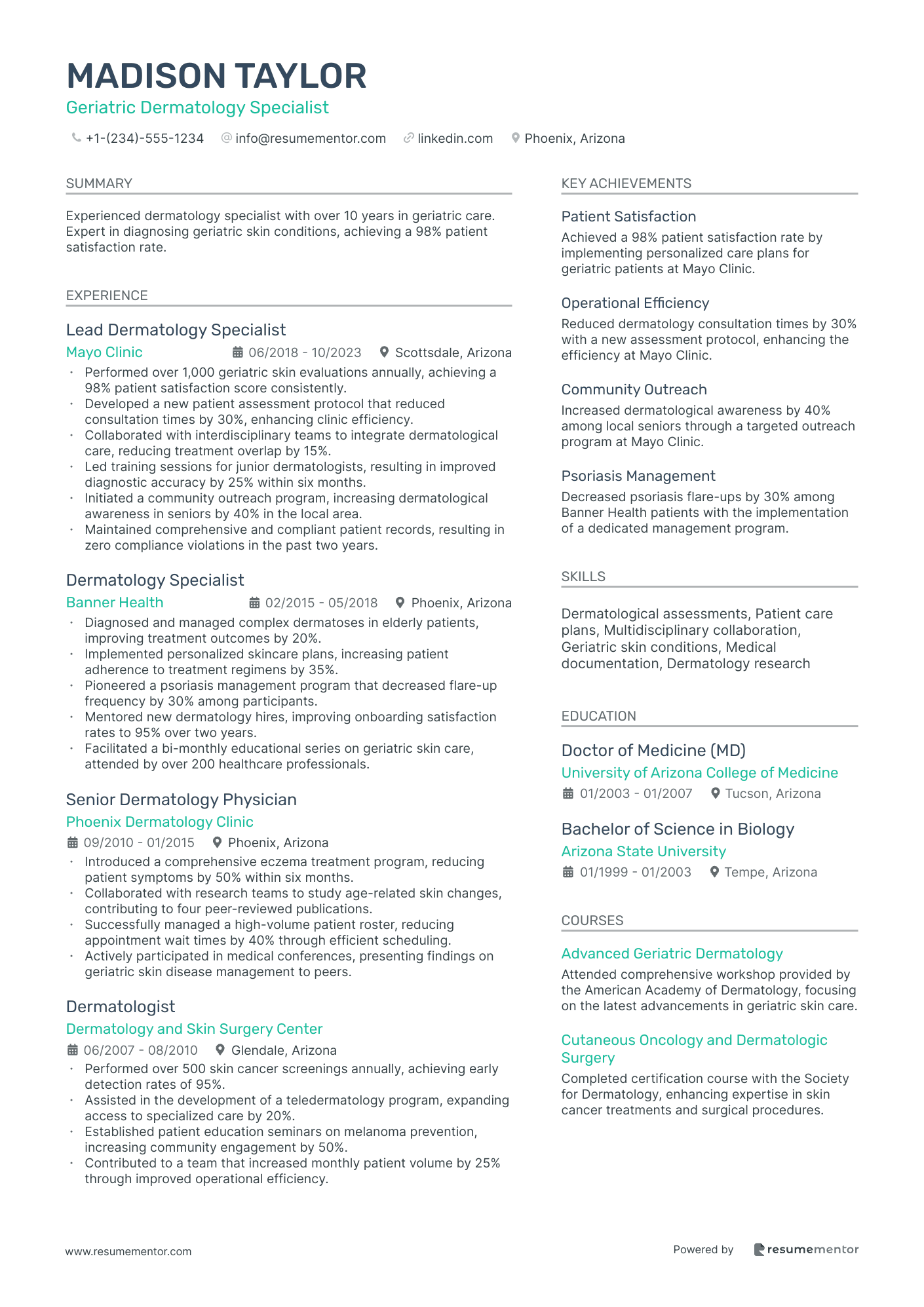 Geriatric Dermatology Specialist