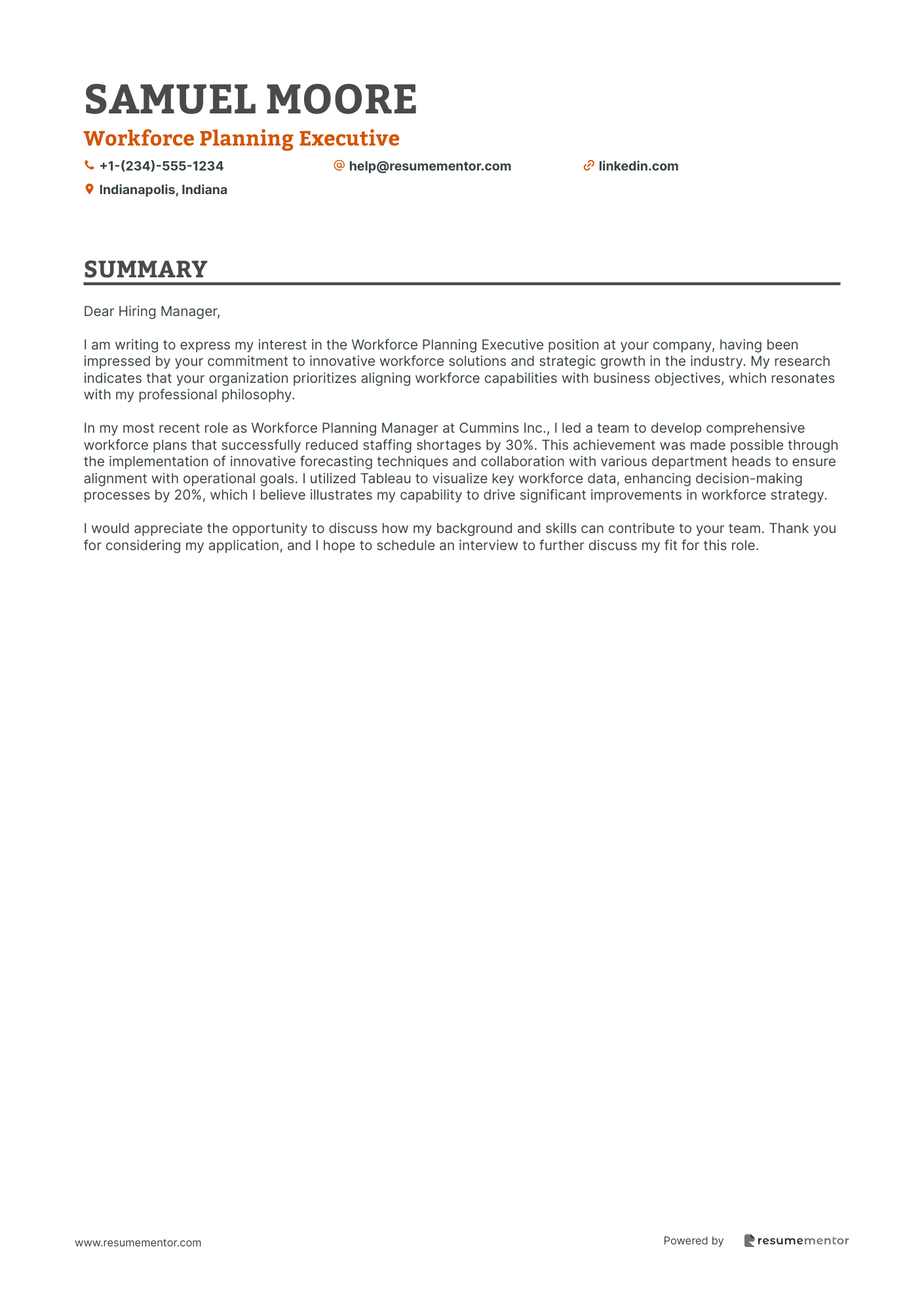 Workforce Planning Executive