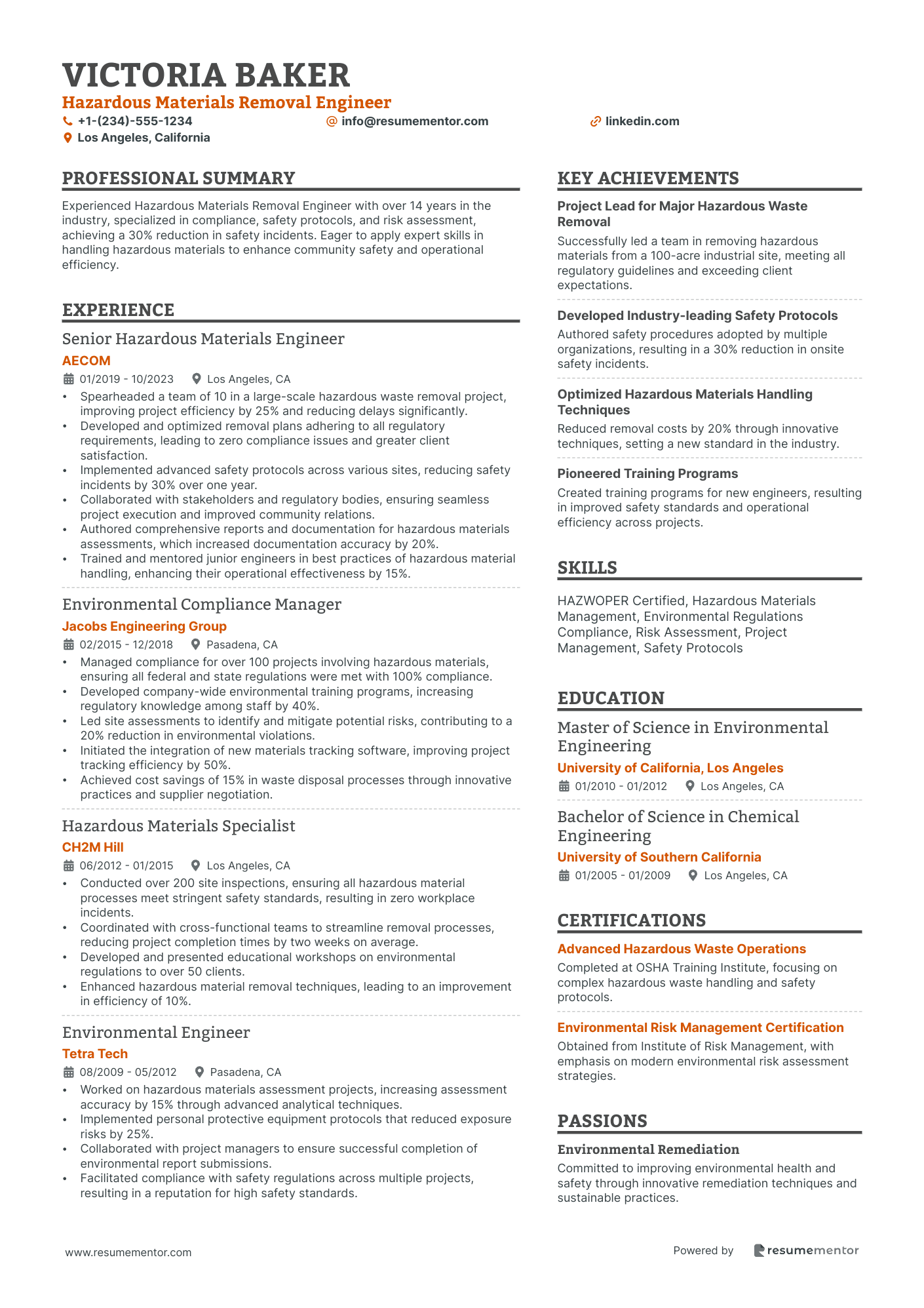 Hazardous Materials Removal Engineer