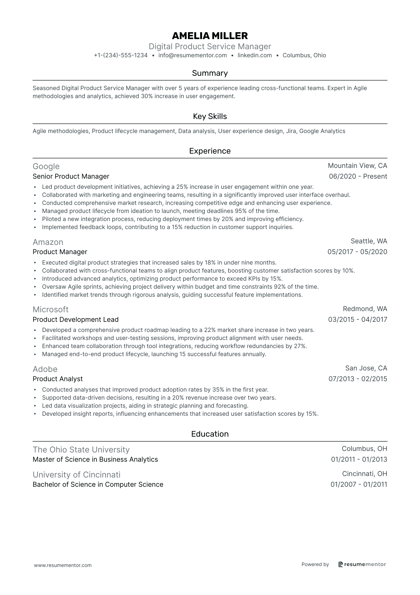 Digital Product Service Manager
