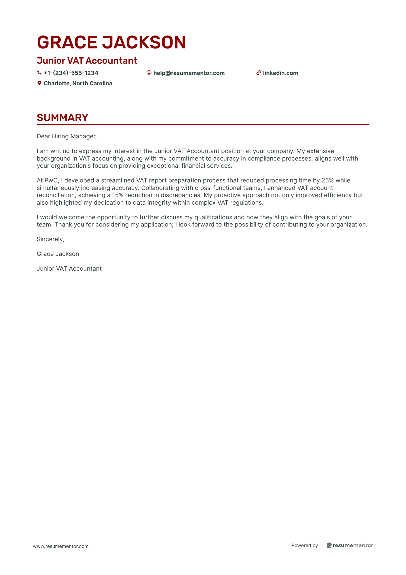 Junior VAT Accountant