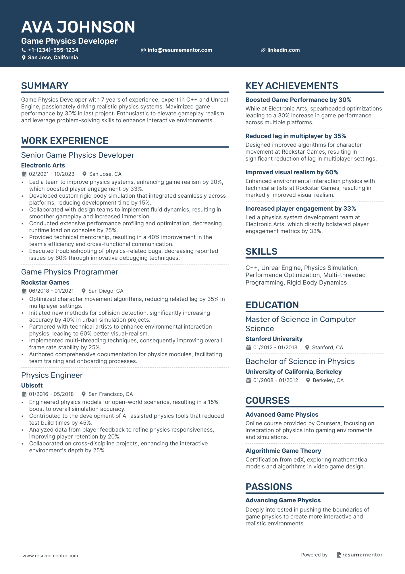 Game Physics Developer