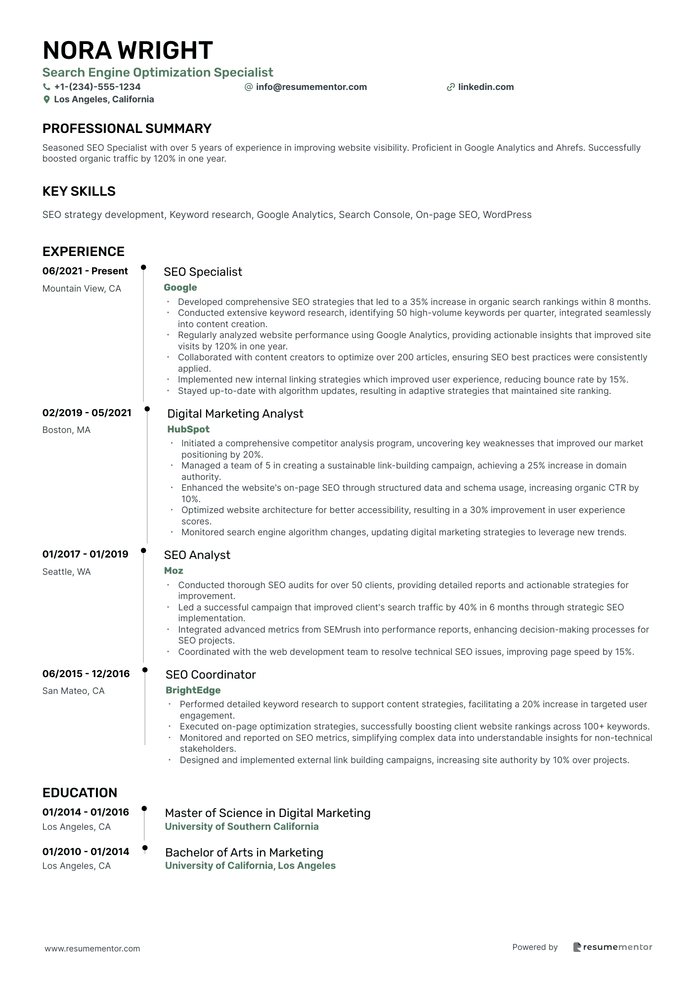 Search Engine Optimization Specialist