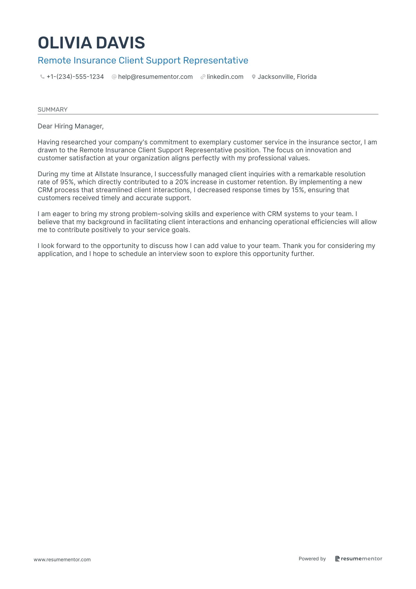 Remote Insurance Client Support Representative