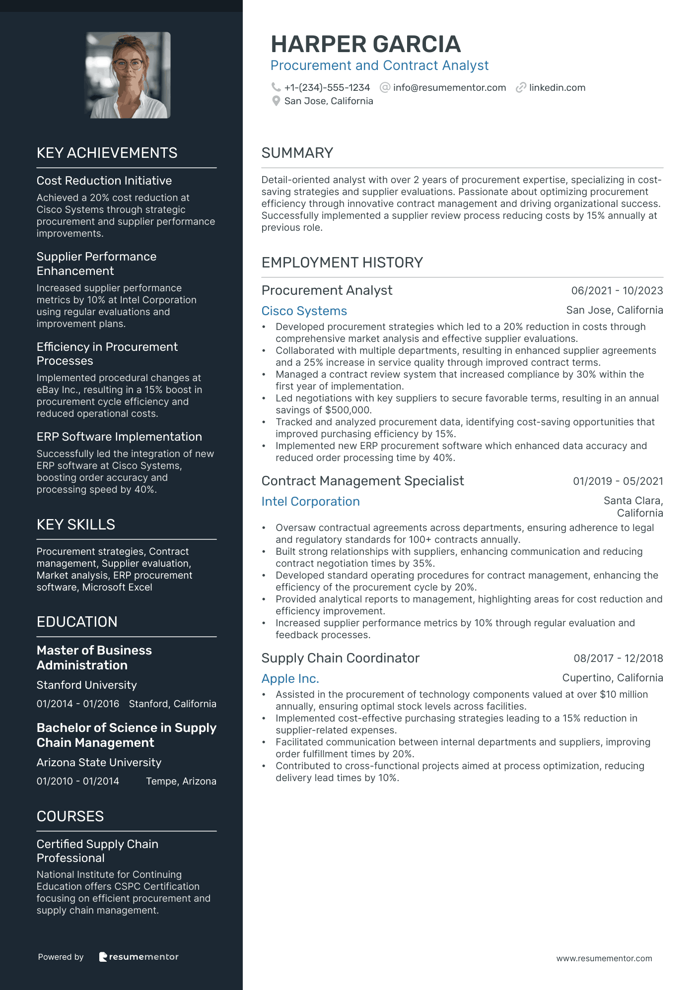 Procurement and Contract Analyst