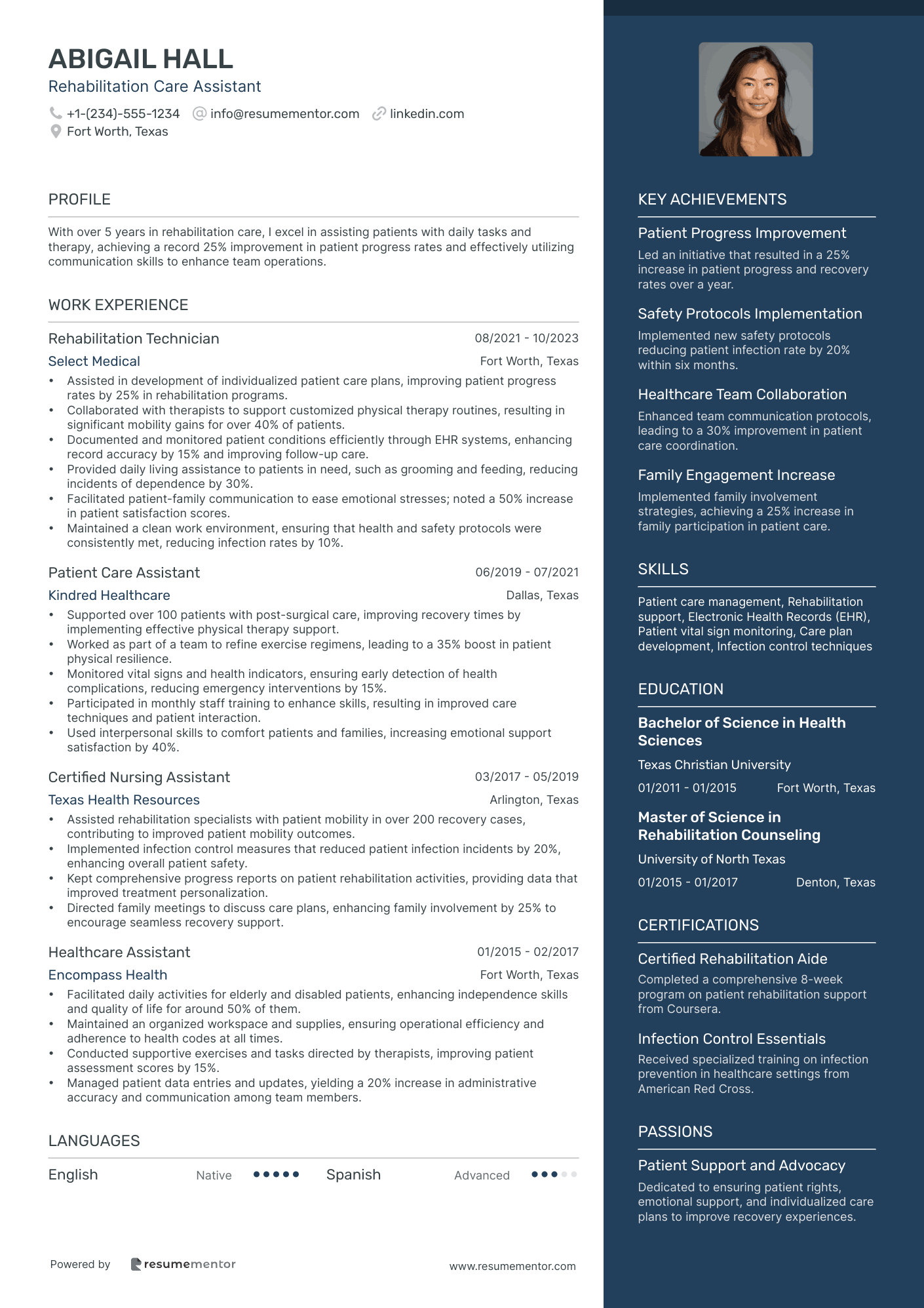 Rehabilitation Care Assistant