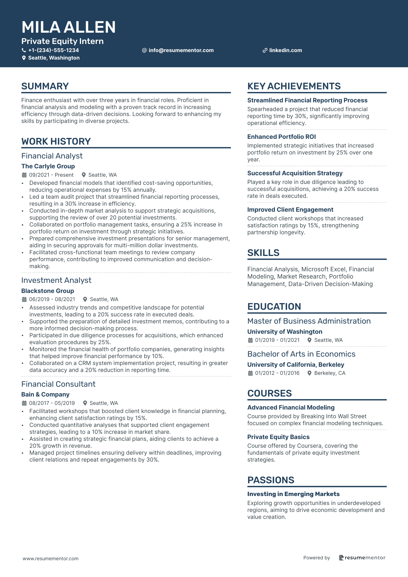 Private Equity Intern