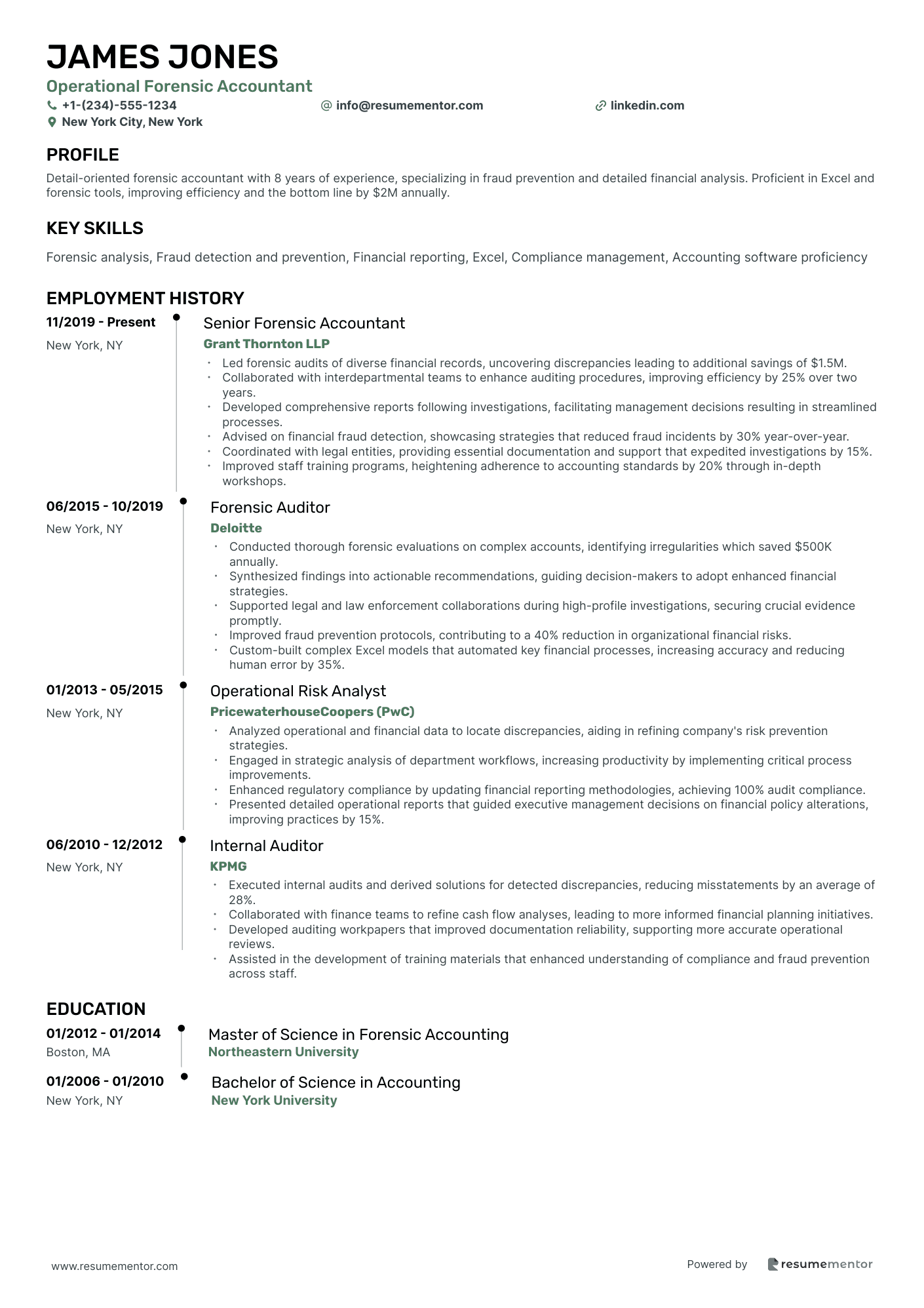 Operational Forensic Accountant