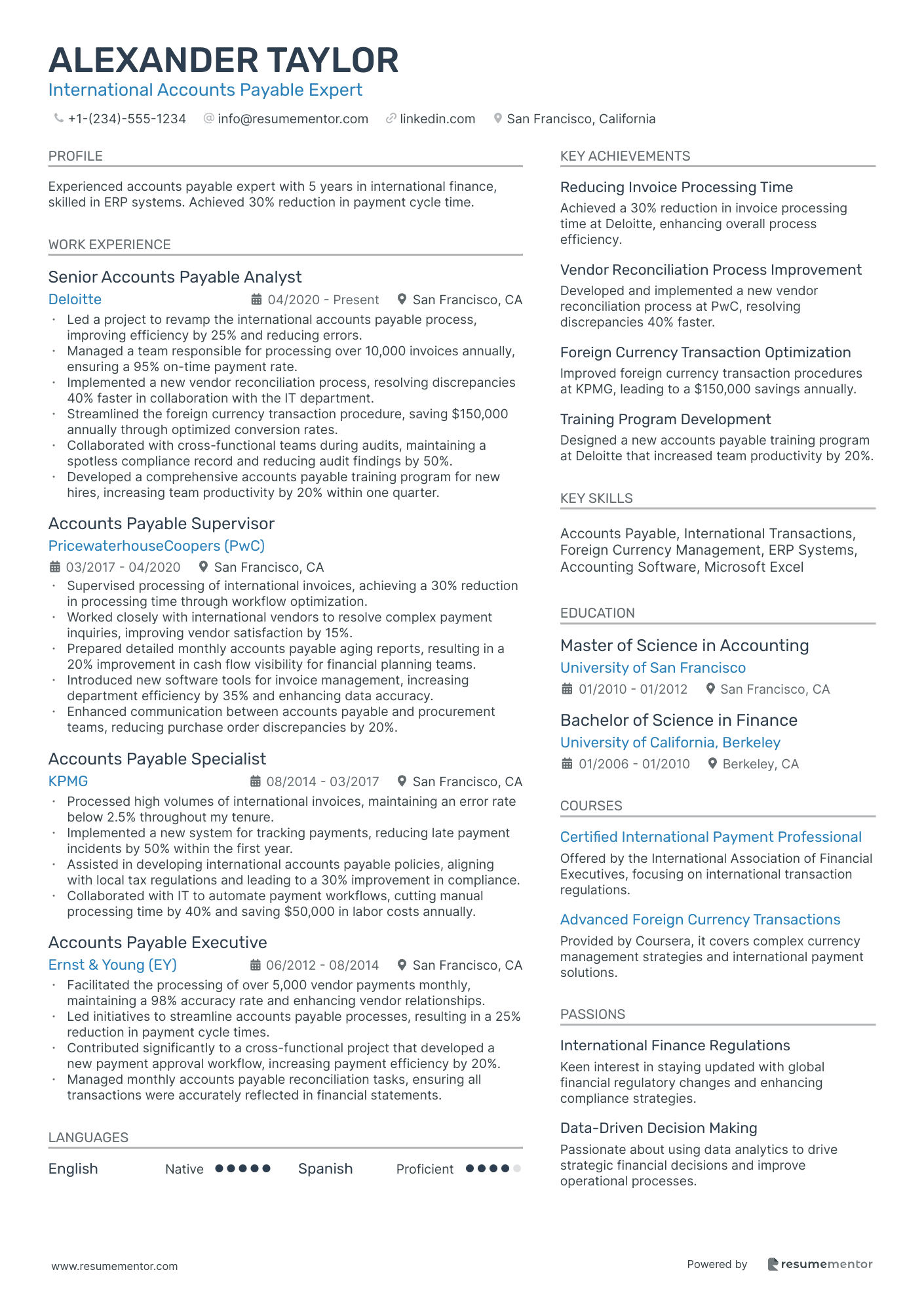 International Accounts Payable Expert