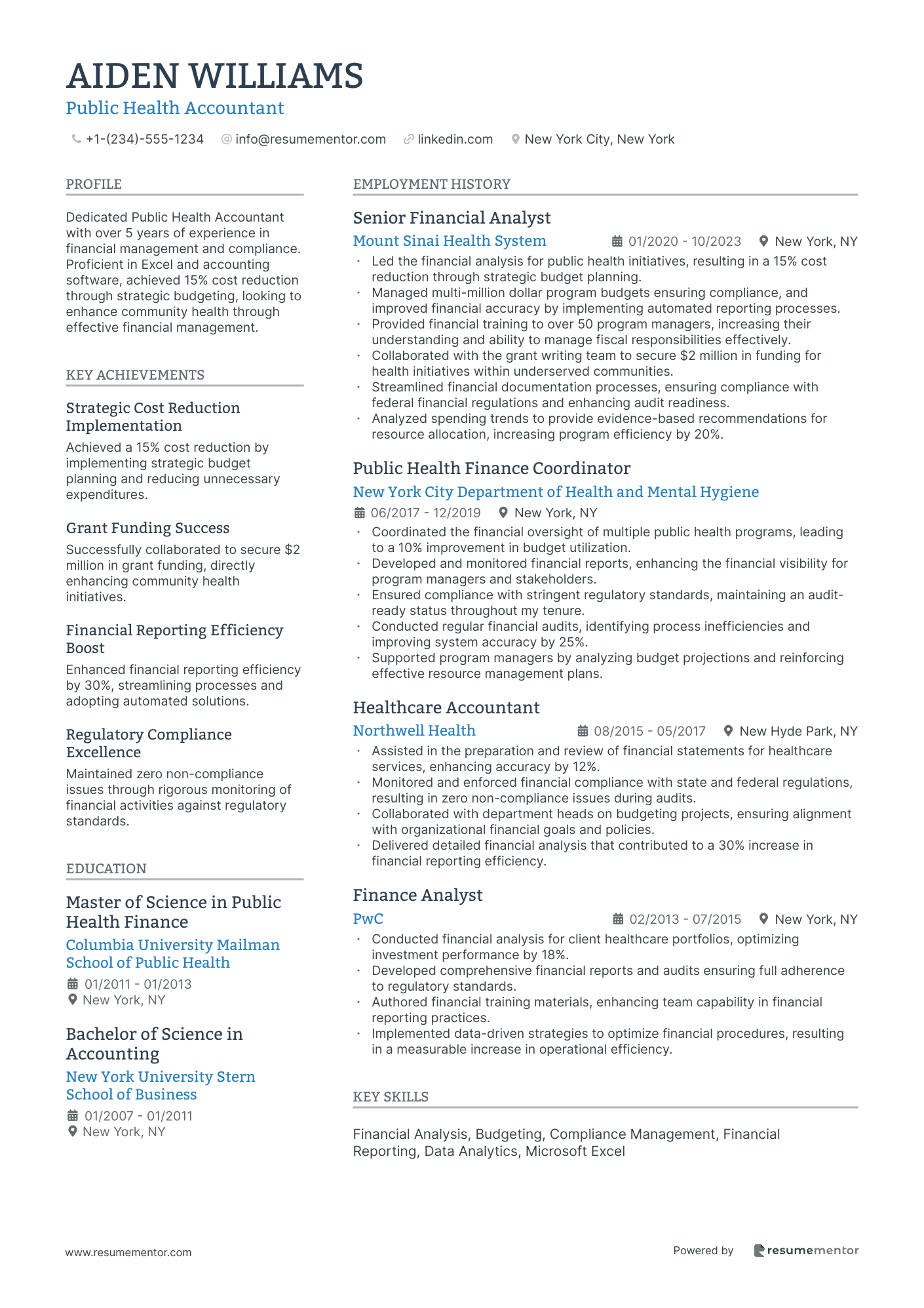Public Health Accountant