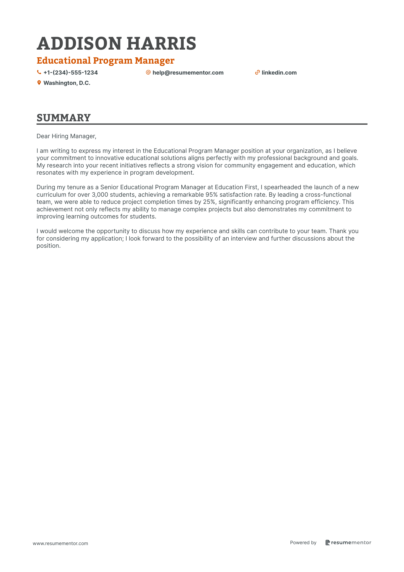 Educational Program Manager