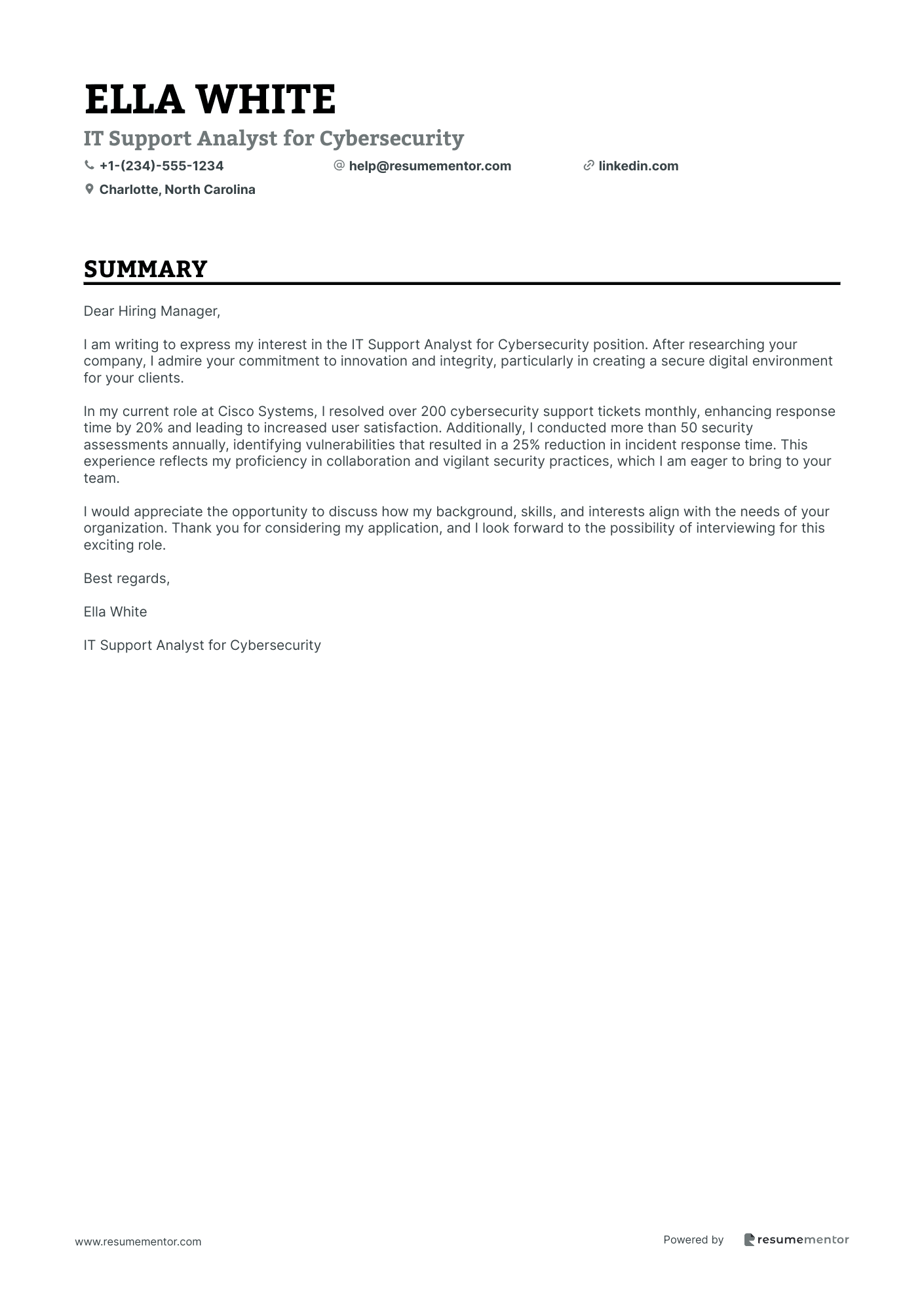 IT Support Analyst for Cybersecurity