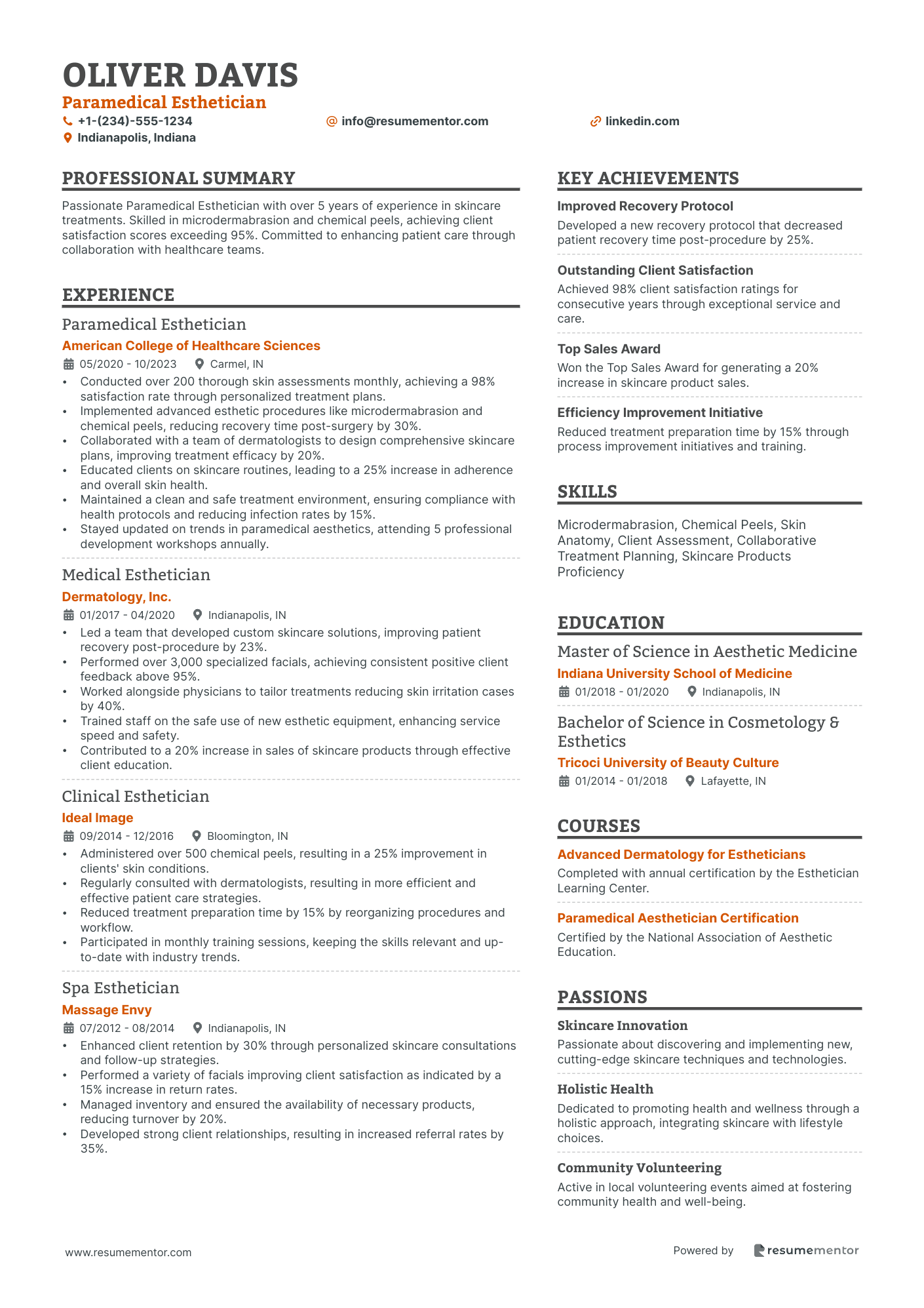 Paramedical Esthetician